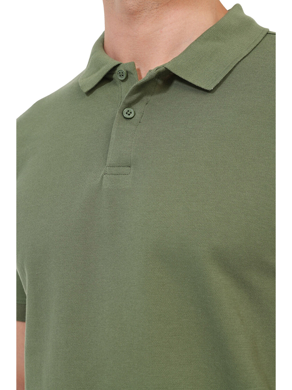 Polo Yaka Kısa Kol T-shirt Erkek Yeşil Mb Pam 12sn328-3
