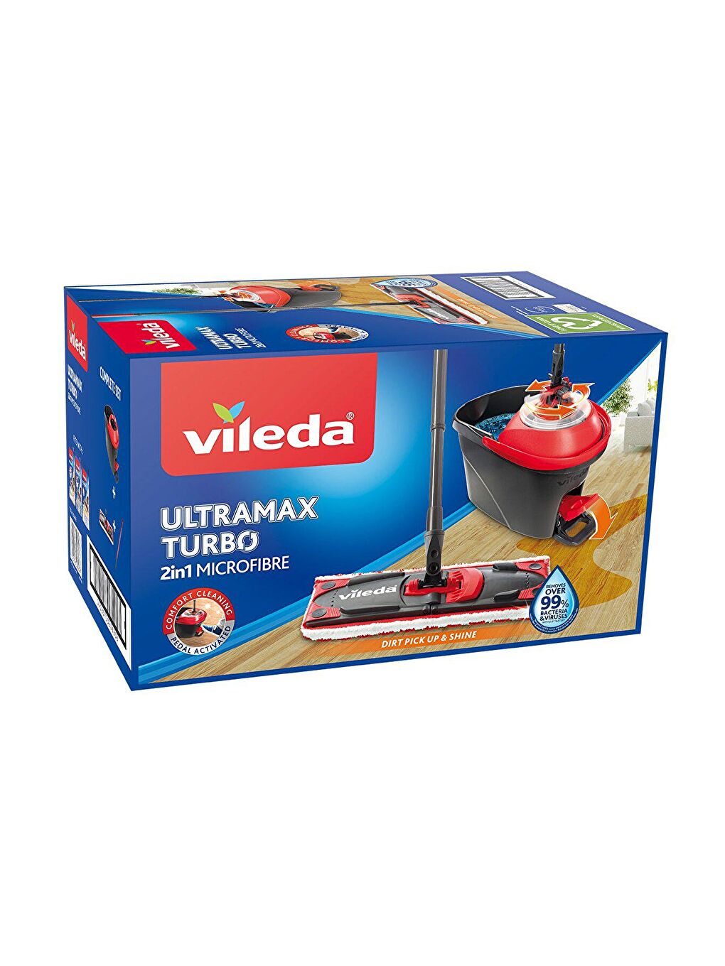 Vileda Kırmızı Ultramax Turbo 2in 1 Temizlik Seti