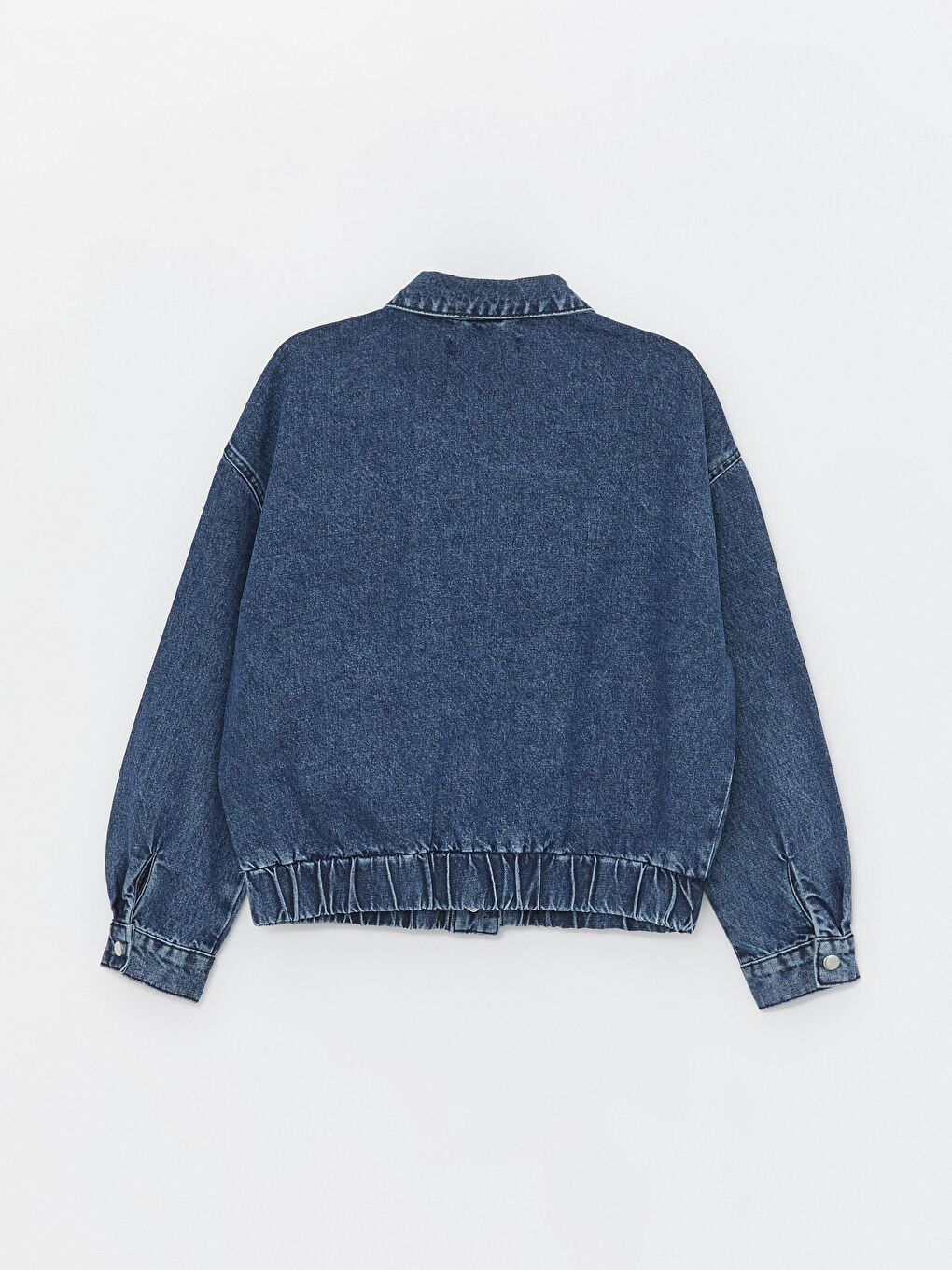 Pieces of Melon Koyu Mavi Cep Detaylı Denim Bomber Ceket - 6