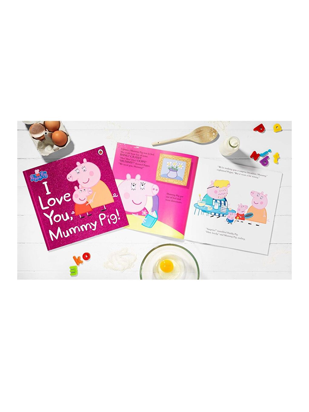 Peppa Pig Beyaz-Renklibaskı : I Love You Mummy Pig - 1