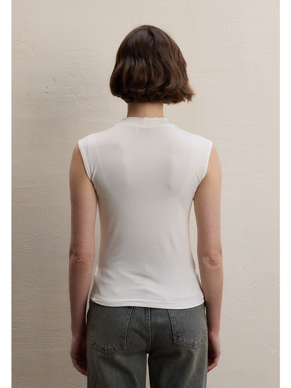 Ekru SIFIR KOL BAMBU BODY EKRU-3