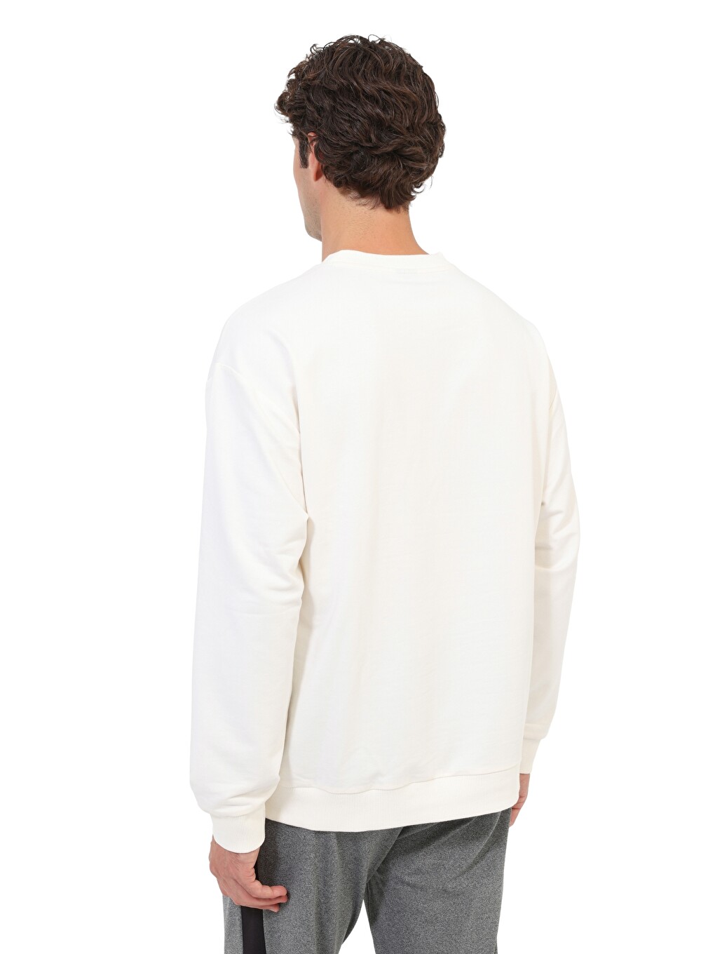 Bej Sweatshirt Erkek Ekru Mb Sn75 C Neck Sw-1