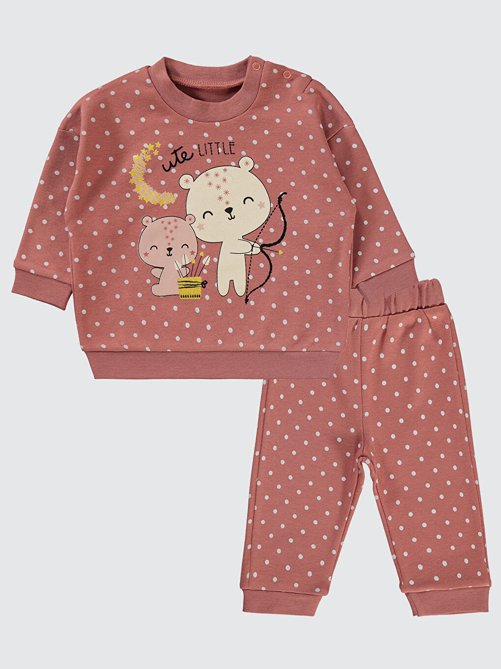 Kahverengi Baby Kız Bebek Takım 6-18 Ay Kiremit