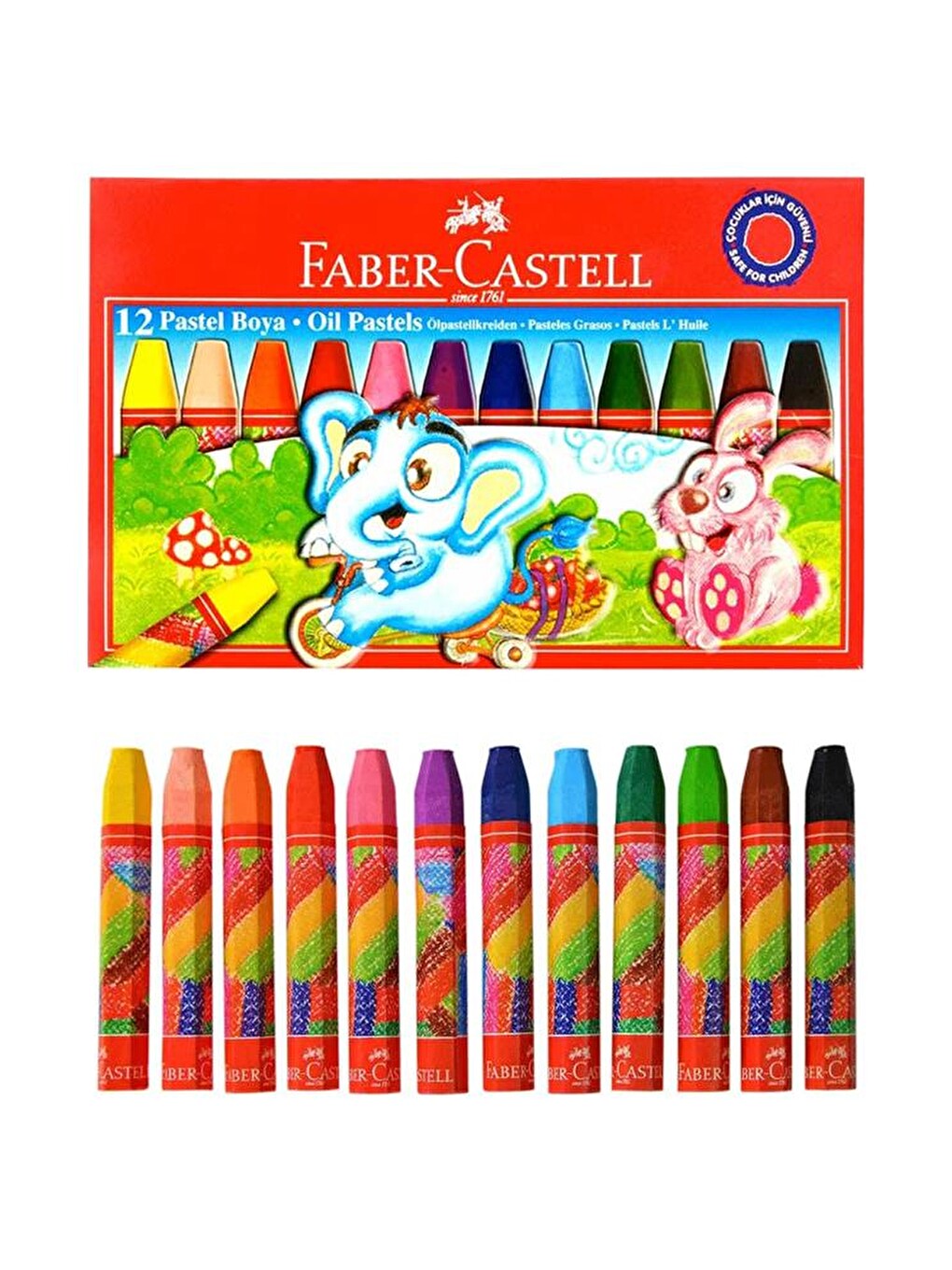 Öğrenci Boyama Seti 3 Lü Faber 12 Renk Sulu Boya Kuru Boya Pastel Boya 12 Li Boya Set Okul Sınıf-2