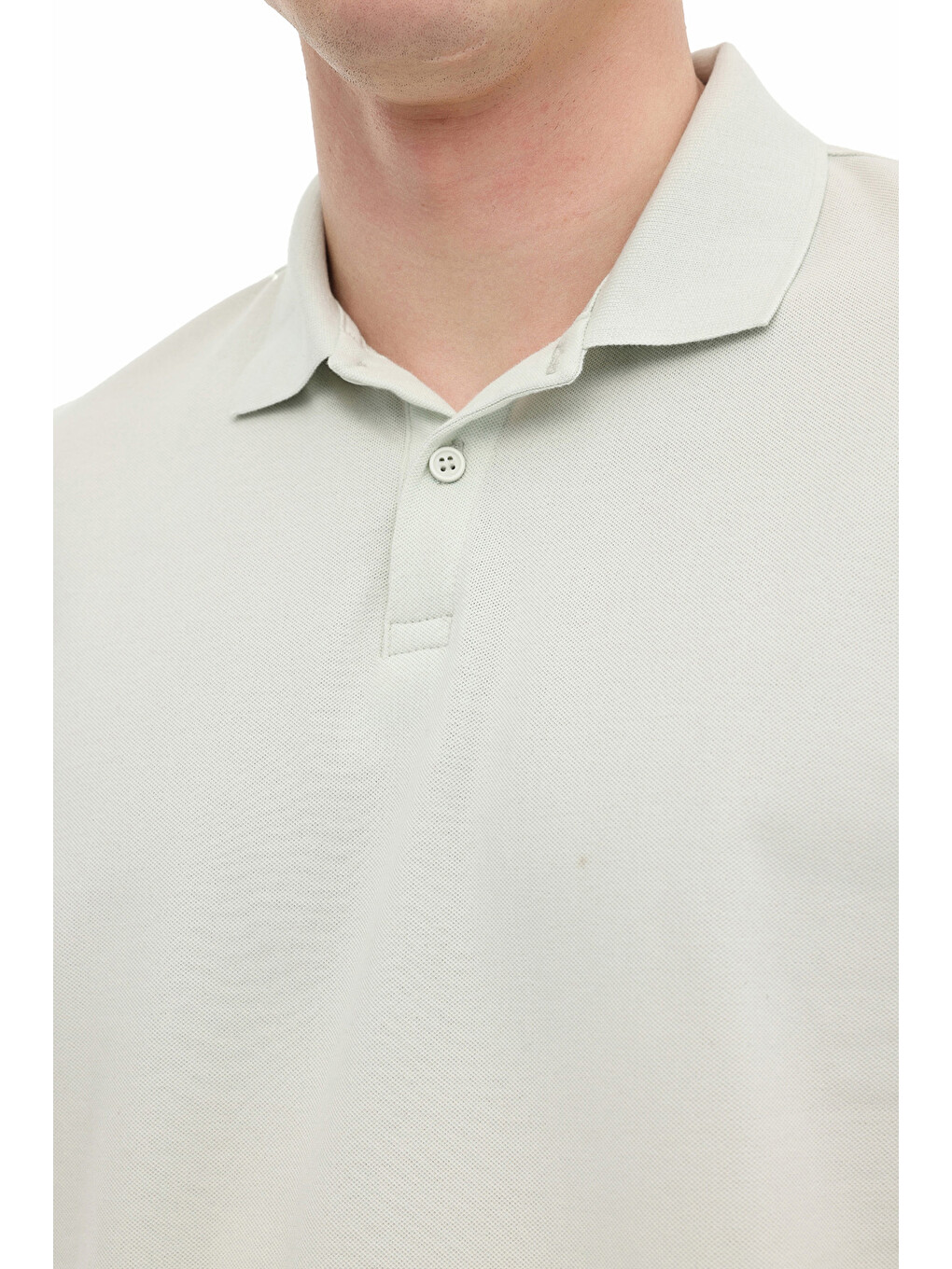 Yeşil Polo Yaka Kısa Kol T-shirt Erkek A Mınt Mb Pam 12sn328-3