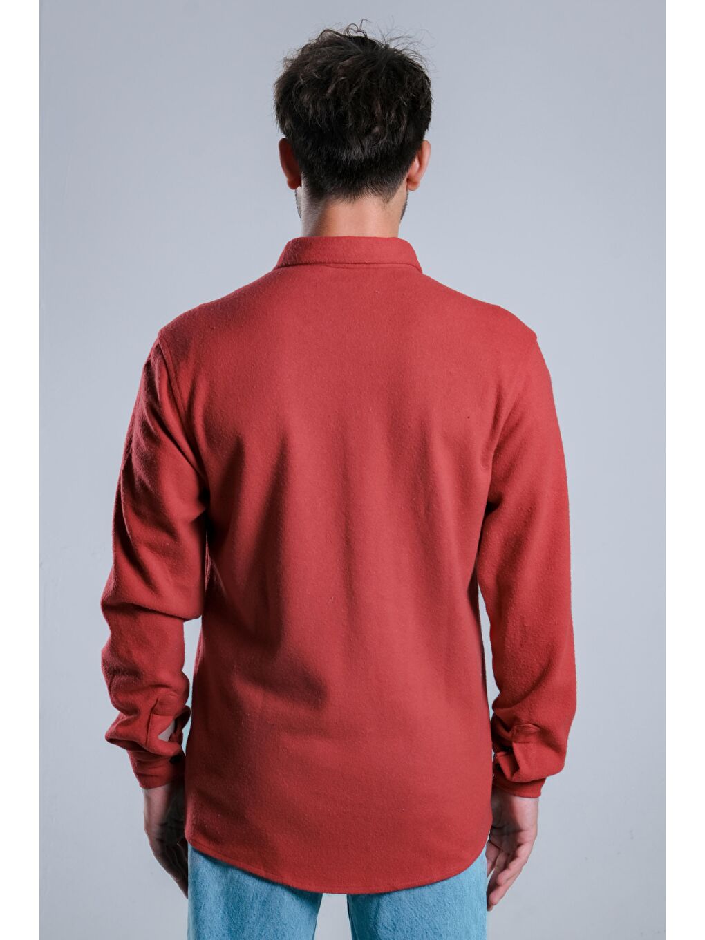 Kırmızı Penye Dokuma Kışlık Gömlek MAR 4218-6