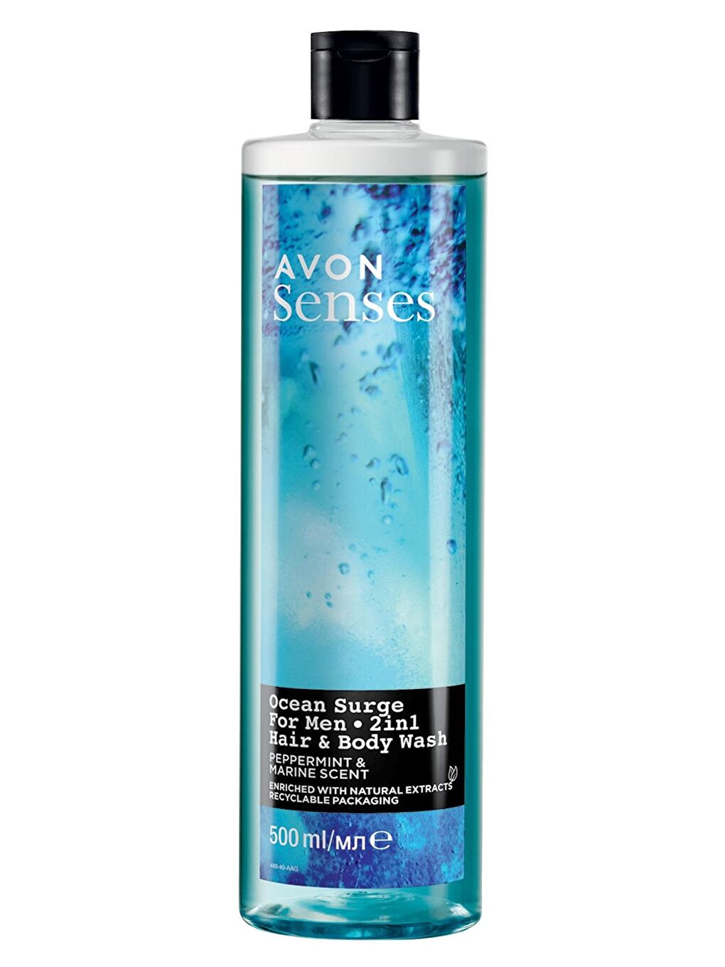 AVON Renksiz Senses Ocean Surge Nane ve Deniz Kokulu Saç ve Vücut için Erkek Duş Jeli 500 Ml.