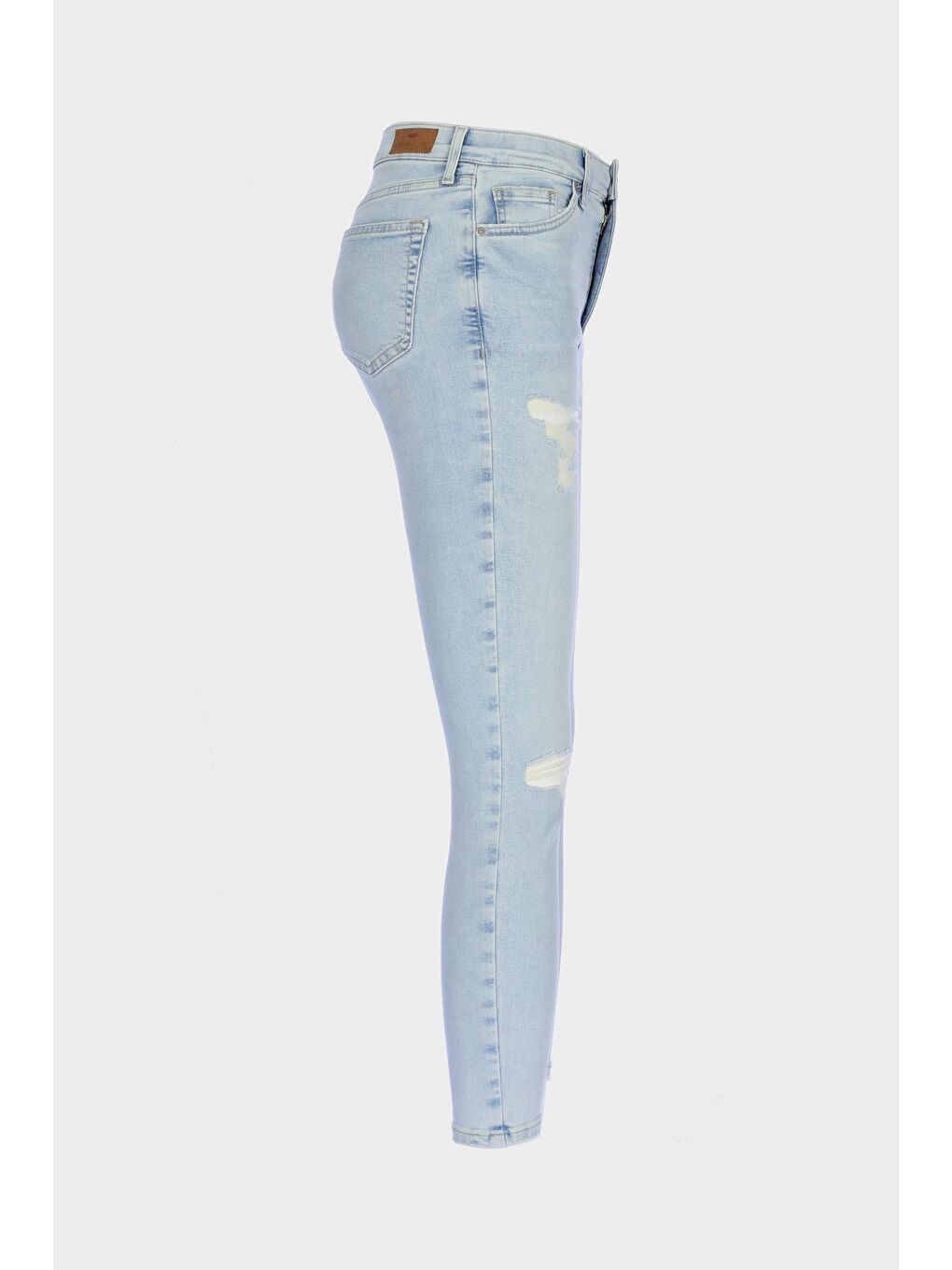 CROSS JEANS Judy Açık Mavi Yüksek Bel Yırpratma Detaylı Skinny Fit Jean Pantolon C 4521-164 - 1