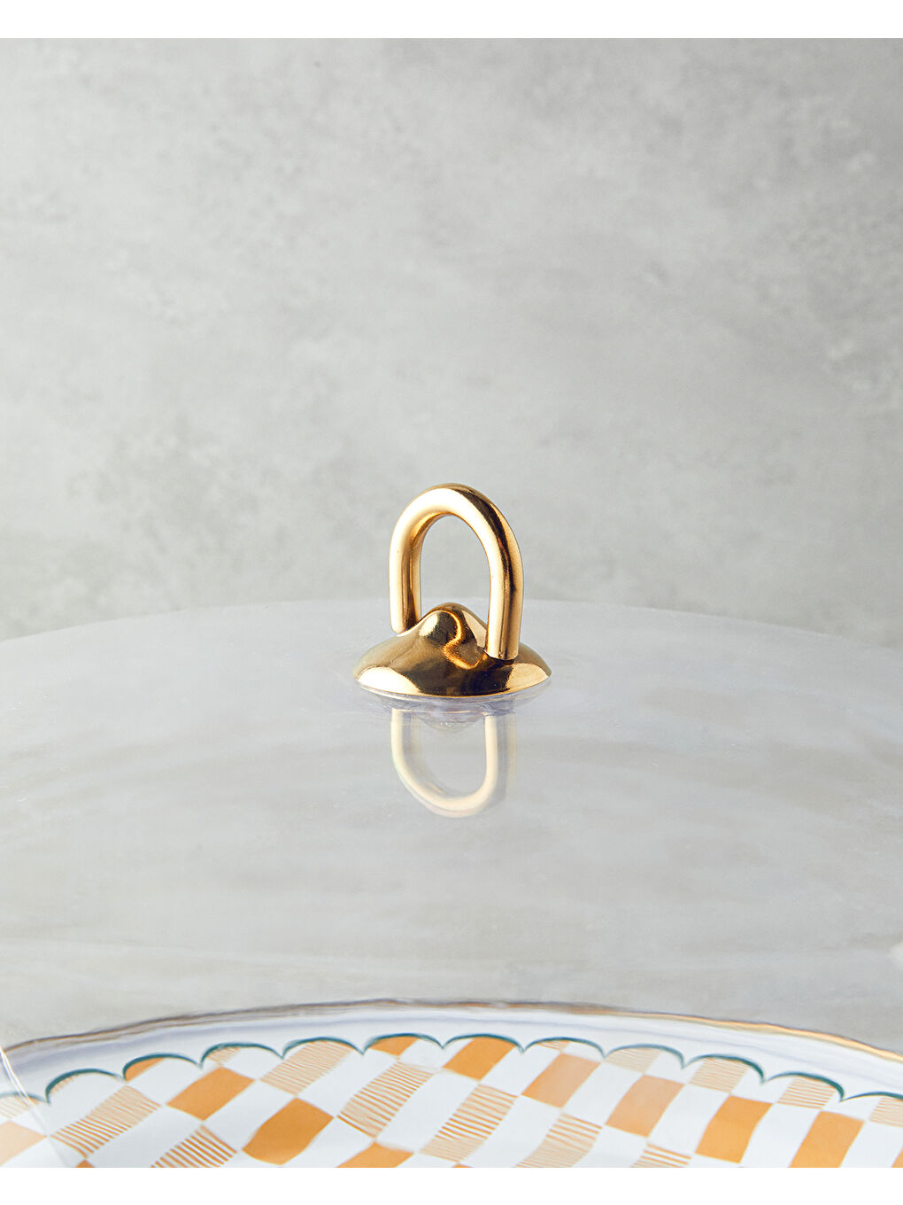 Retro Art Emaye Kapaklı Kek Fanusu Sarı-Yeşil-3