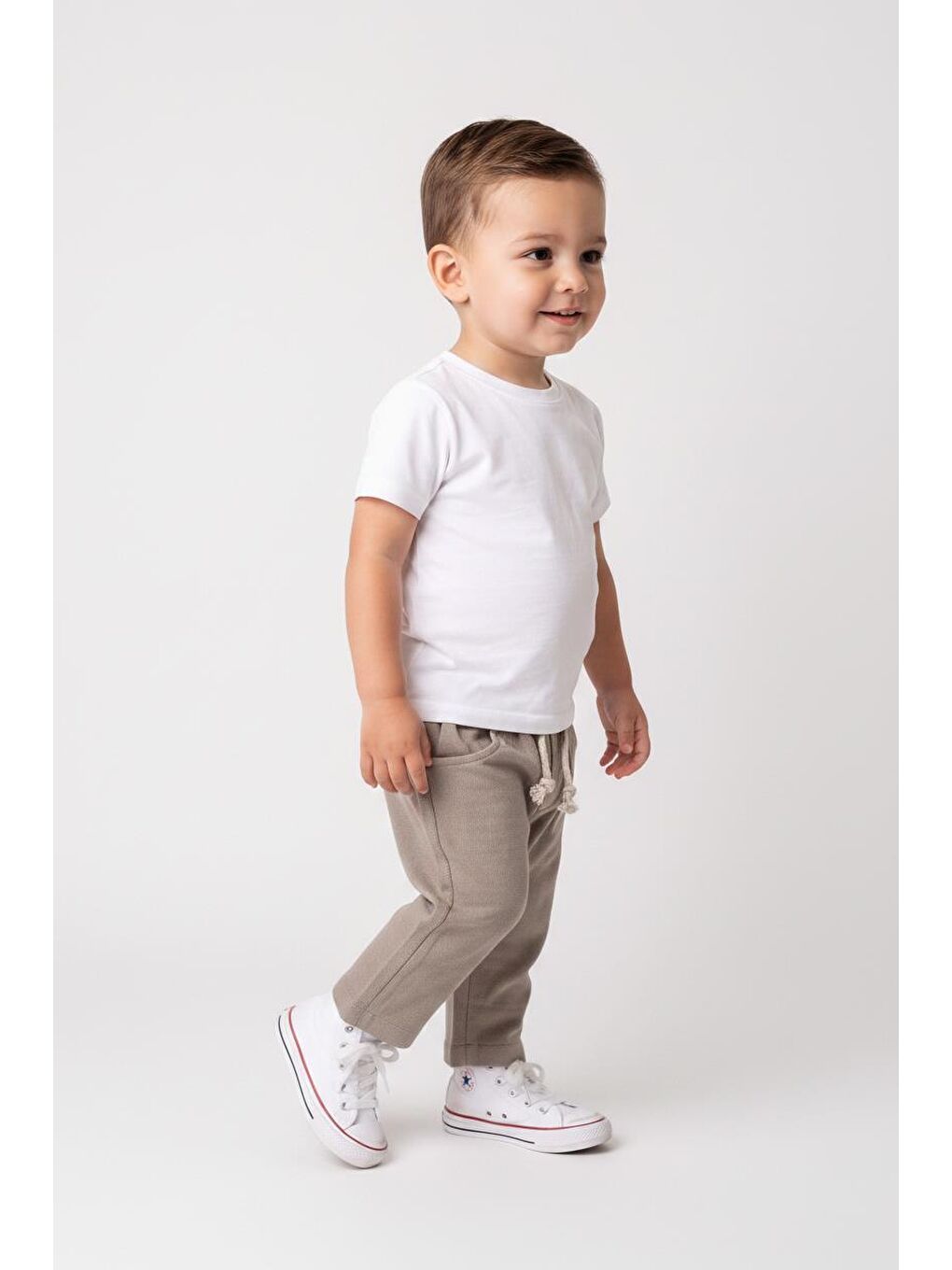 Bej Bebek Müslin Pantolon-1