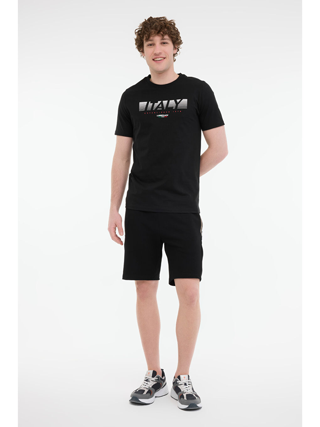 ML RENATO 11ITL1910 5FX Siyah Erkek Kısa Kol Tişört-2