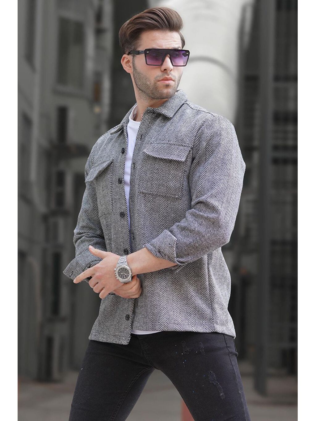 Gri Oduncu Erkek Gömlek 6726-1