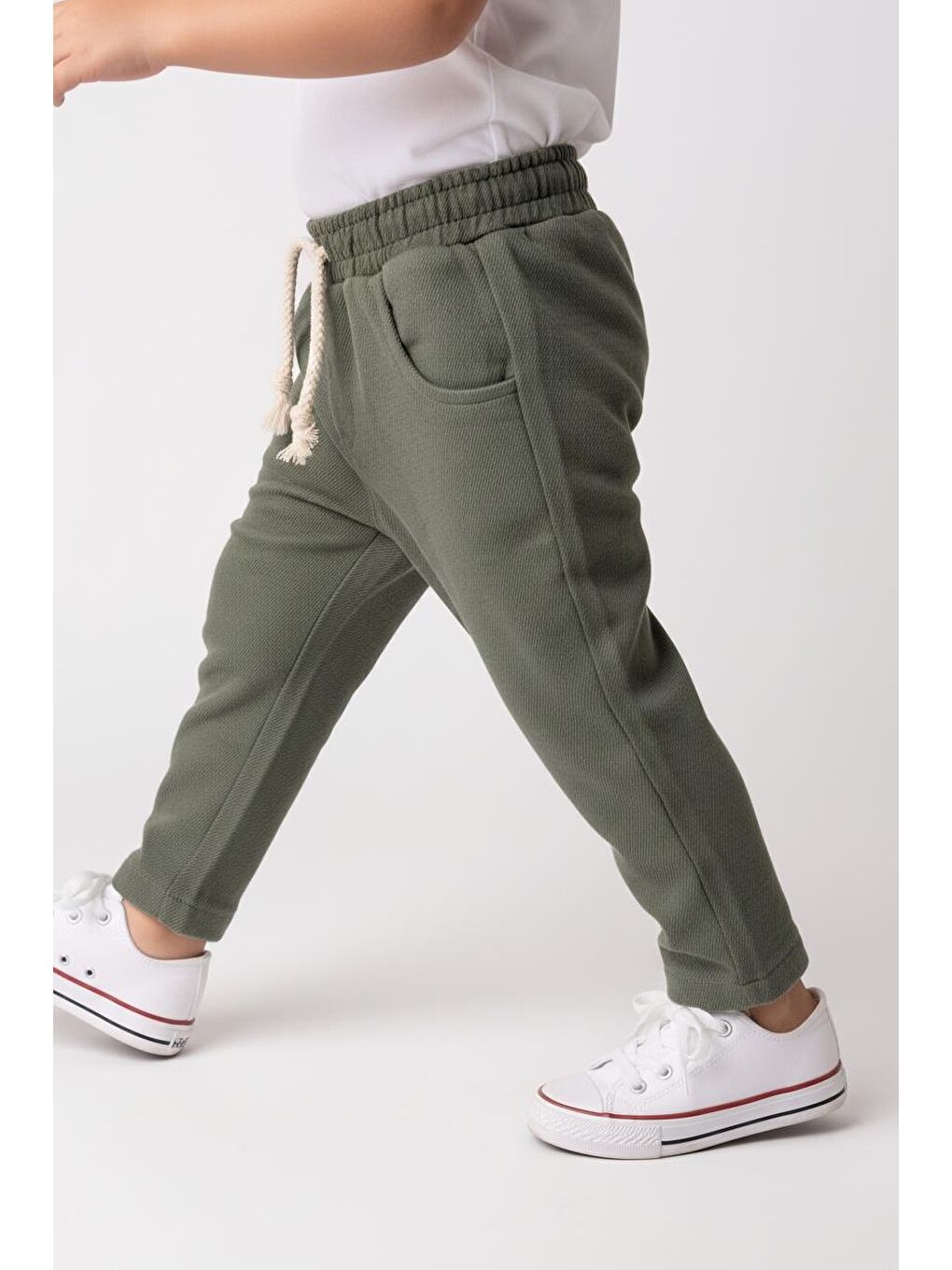 Haki Bebek Müslin Pantolon-2