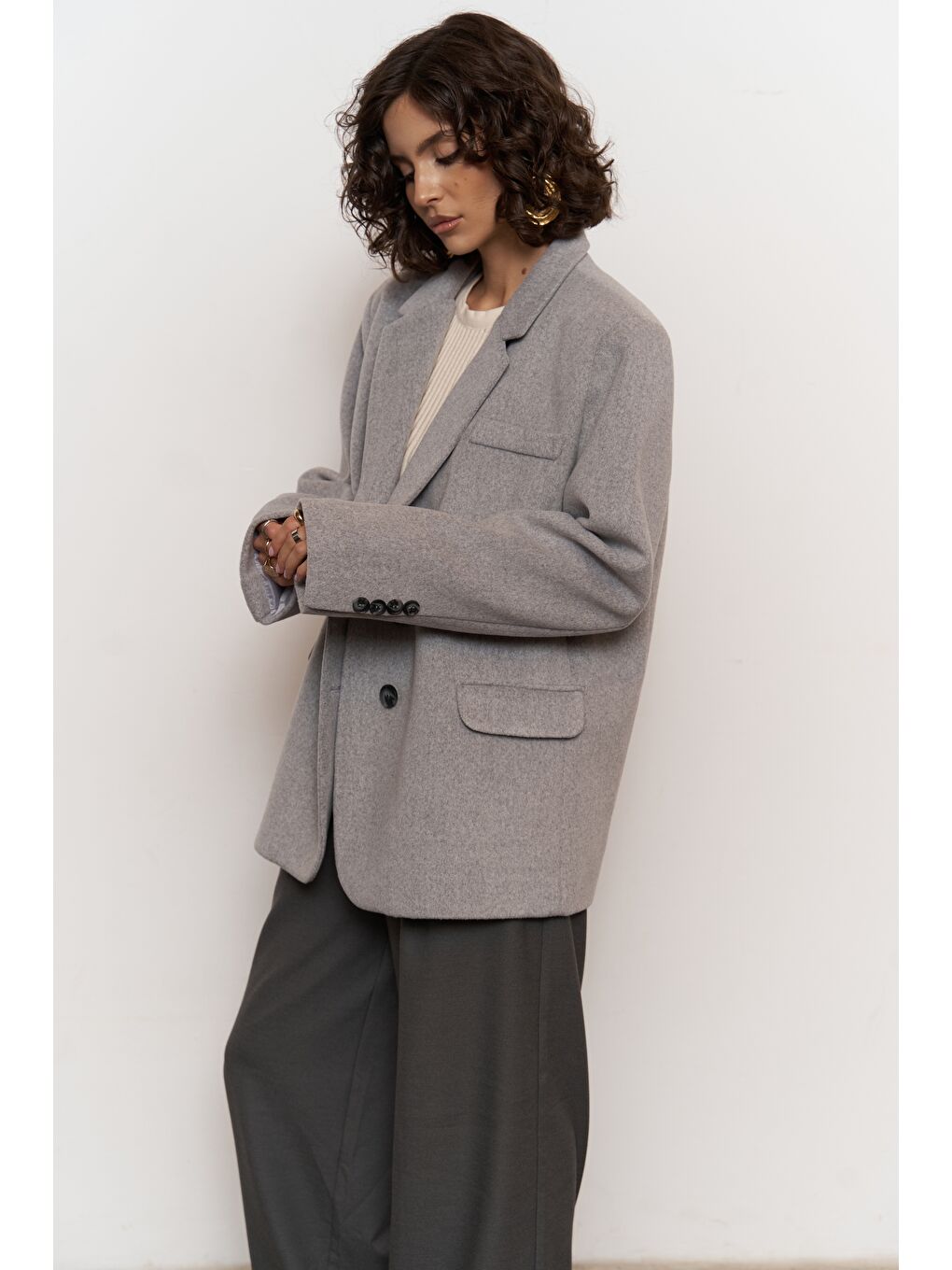 Gri Howell Füme Blazer Ceket-1