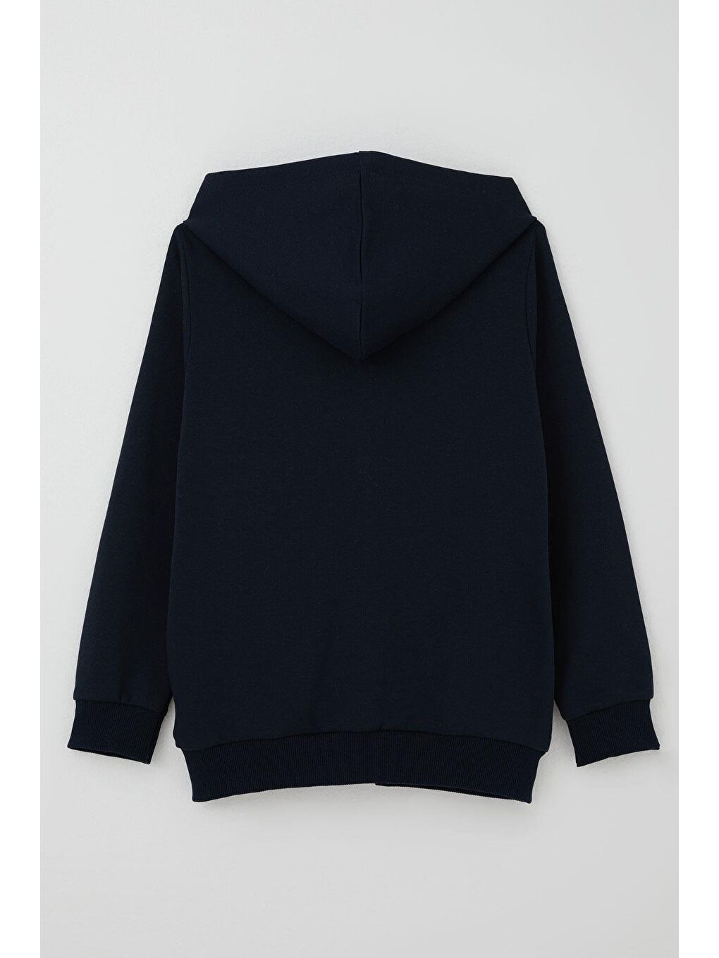 Erkek Çocuk Hırka Kapüşonlu Arma Detaylı Fermuarlı Lacivert (6-10 Yaş)-1