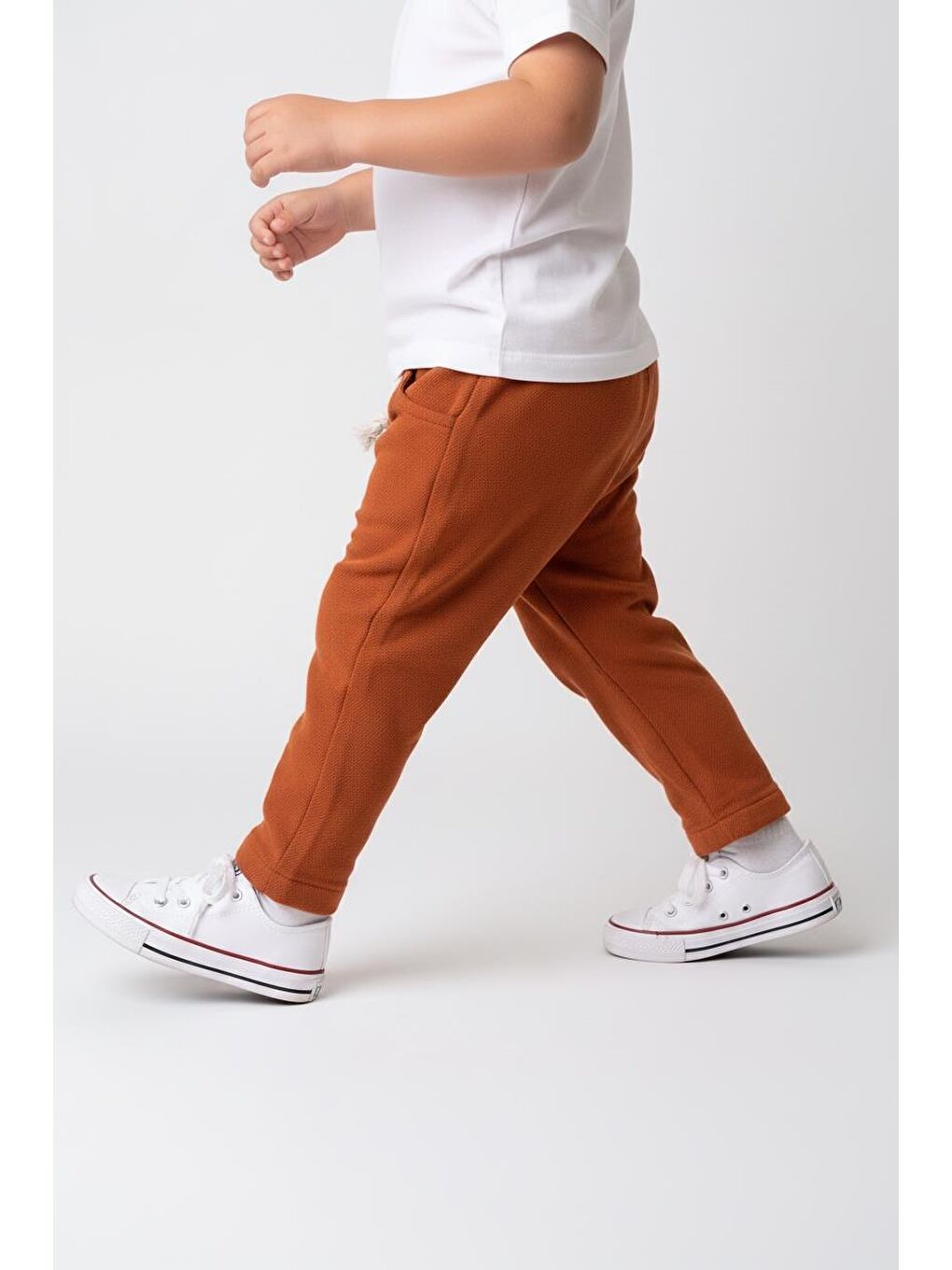 Kahverengi Bebek Müslin Pantolon-3