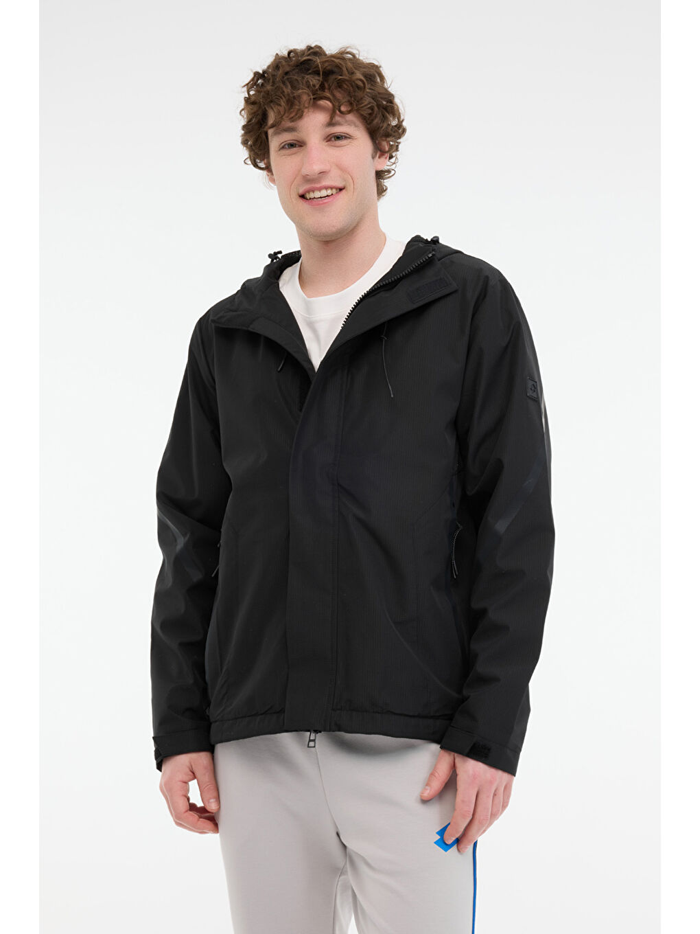 LOTTO M-SONAL RAIN COAT 5FX Siyah Erkek Yağmurluk