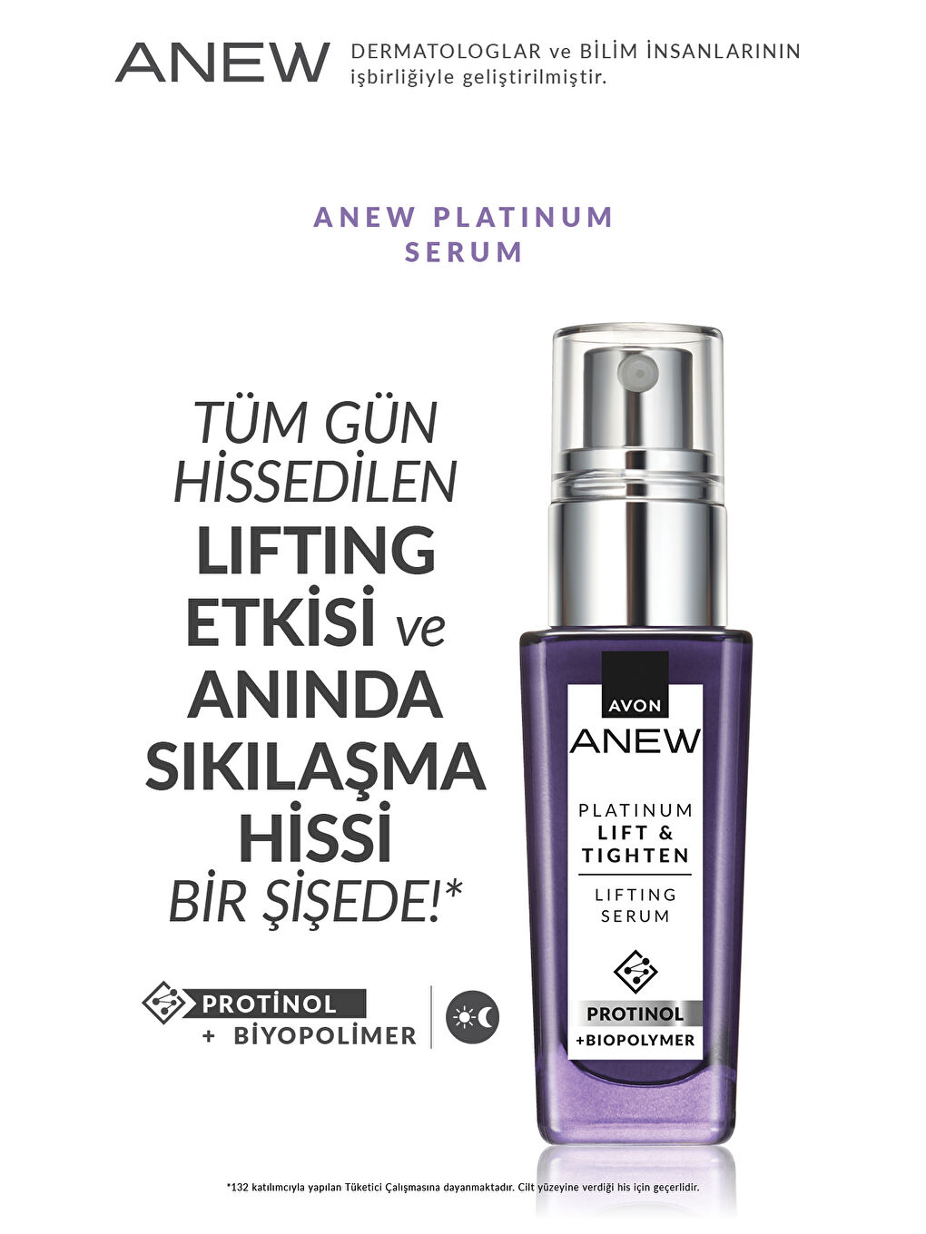 AVON Renksiz Anew Platinum Lift & Tighten Lifting Serum 30 Ml. Üçlü Set - 2