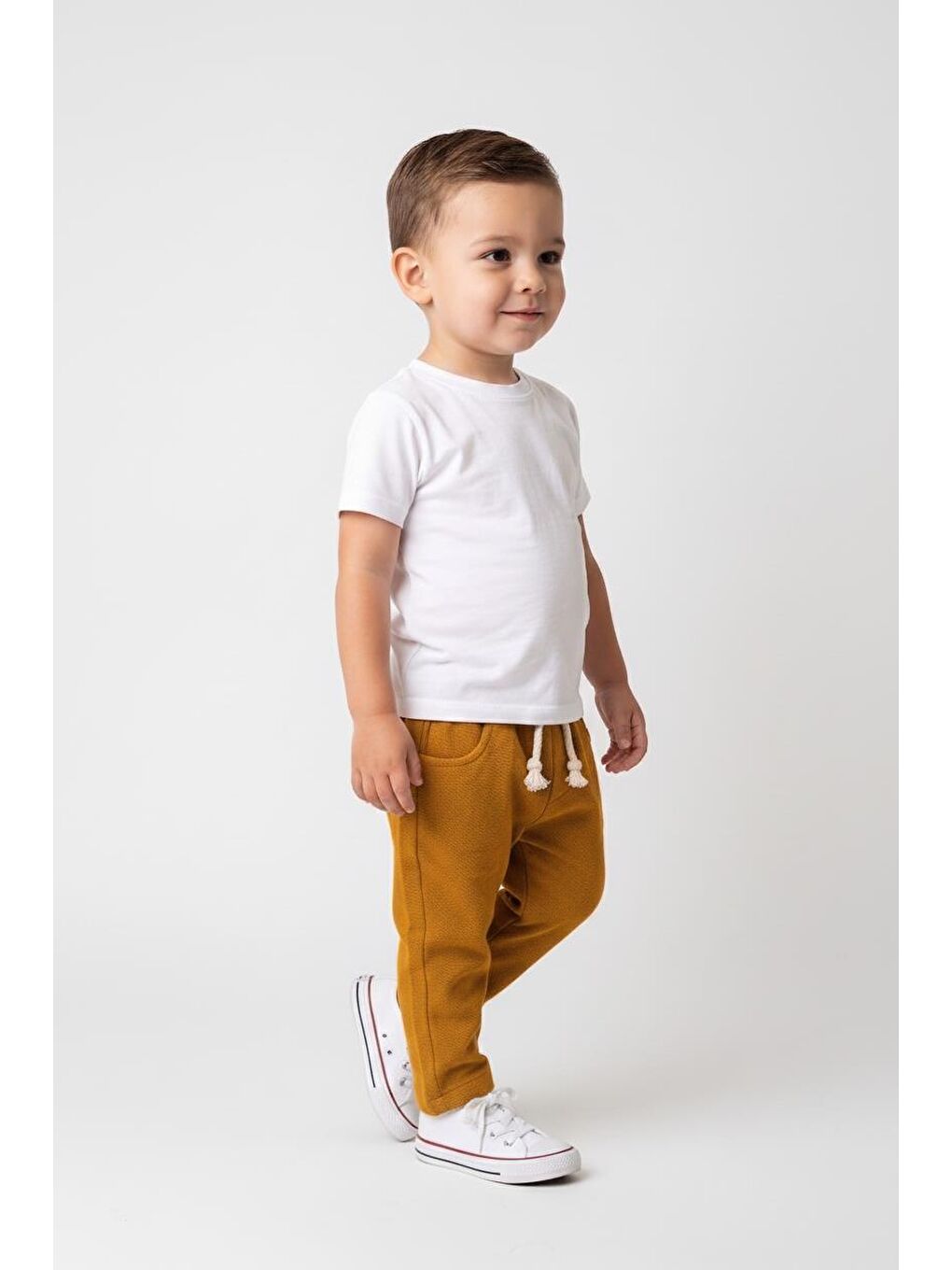Sarı Bebek Müslin Pantolon-1