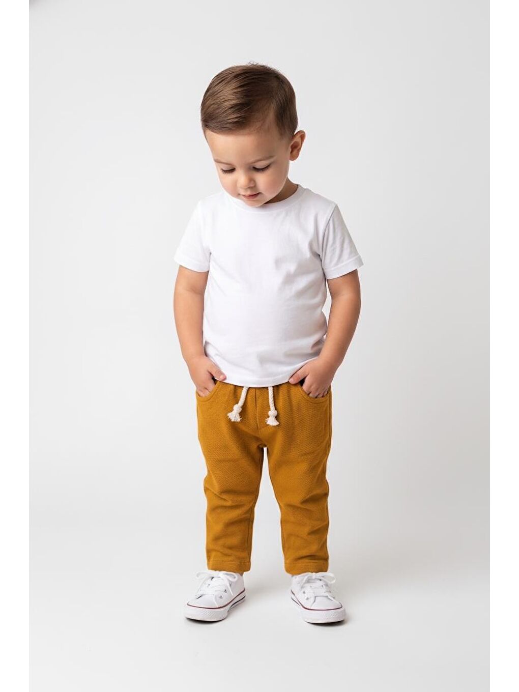 Sarı Bebek Müslin Pantolon-2