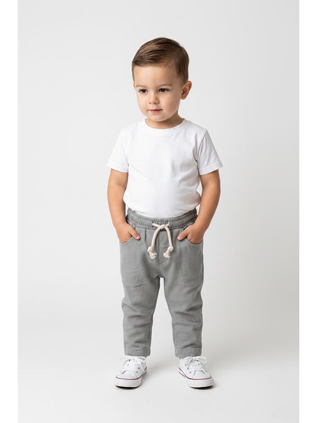 Bej Bebek Müslin Pantolon-1