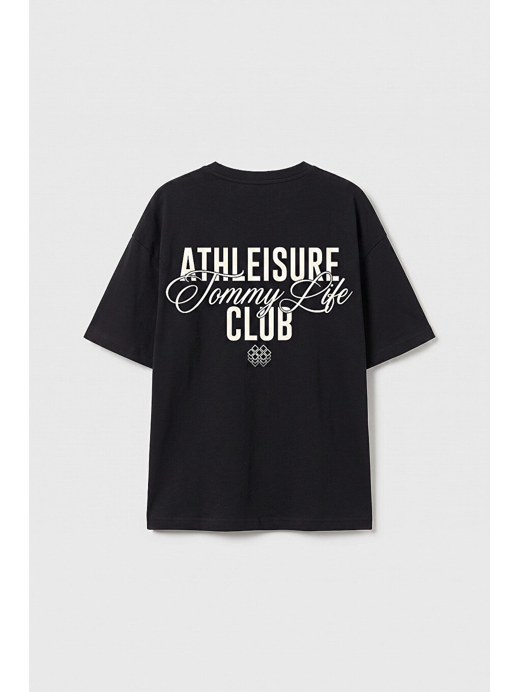 Siyah Oversize Kısa Kollu Baskılı Kız Çocuk T-shirt - 75175-1