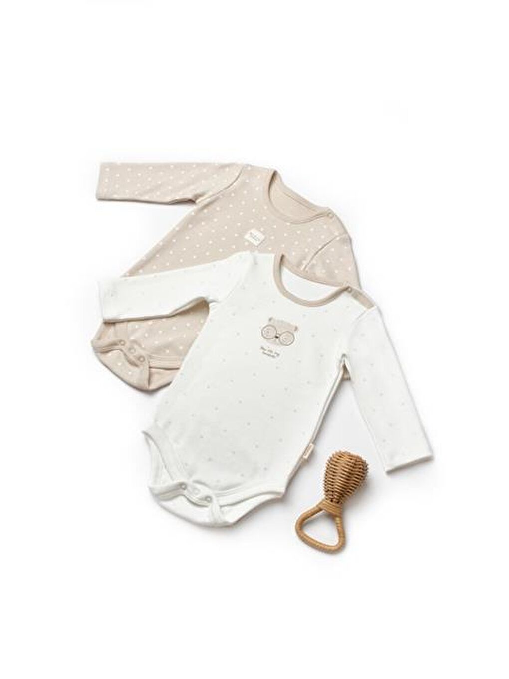 BabyCosy Organic  Ekru Bebek 2'li %100 Organik Pamuk