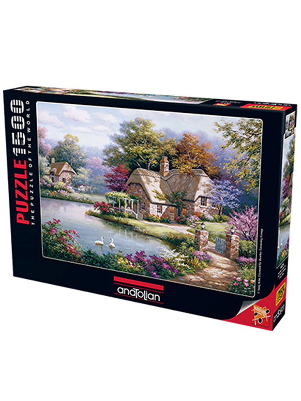 Anatolian Renksiz Puzzle 1500 Parça Kuğular ve Kır Evi 4529