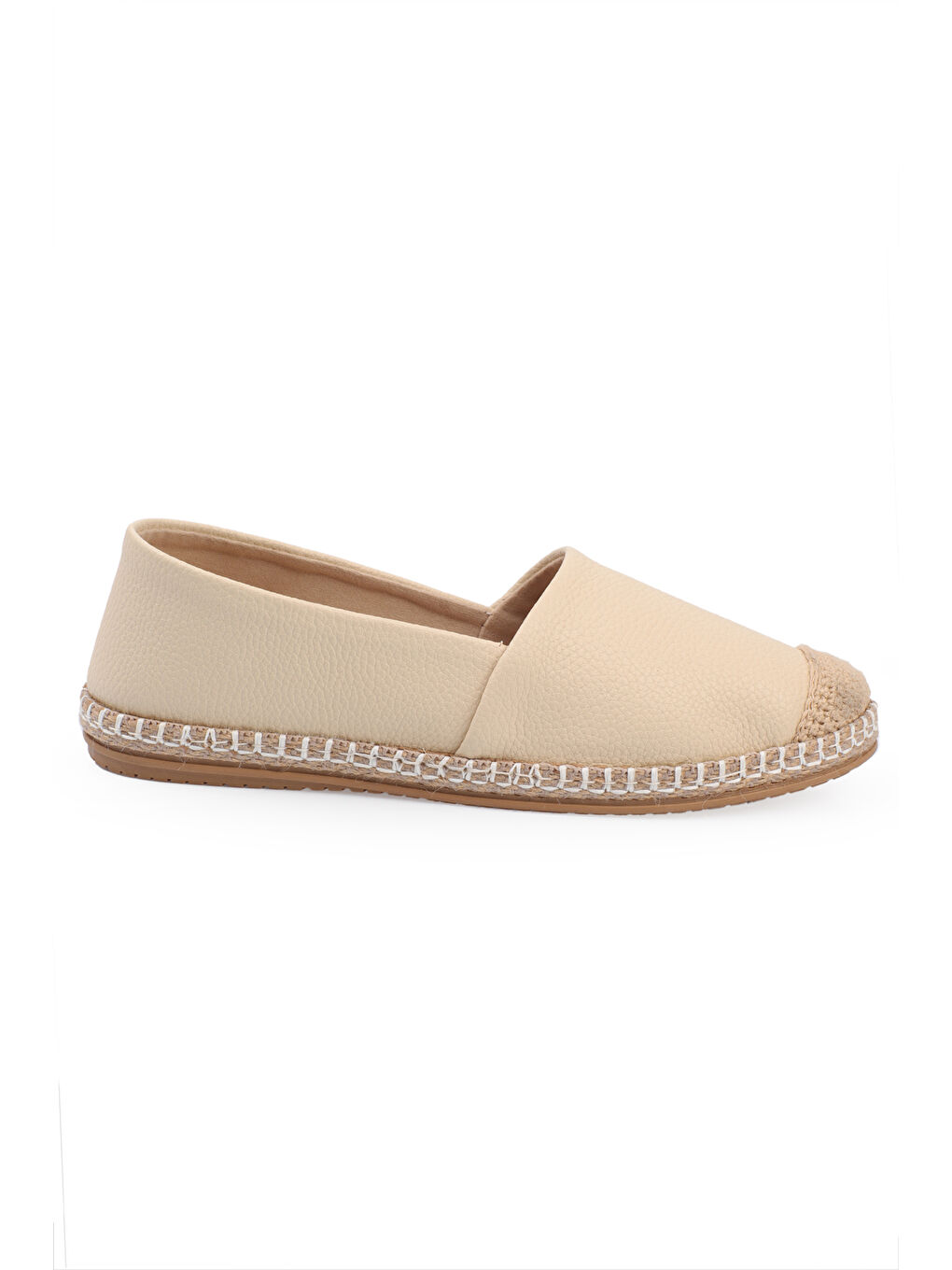 Capone Outfitters Bej Pasarella Cilt Kadın Espadril - 6