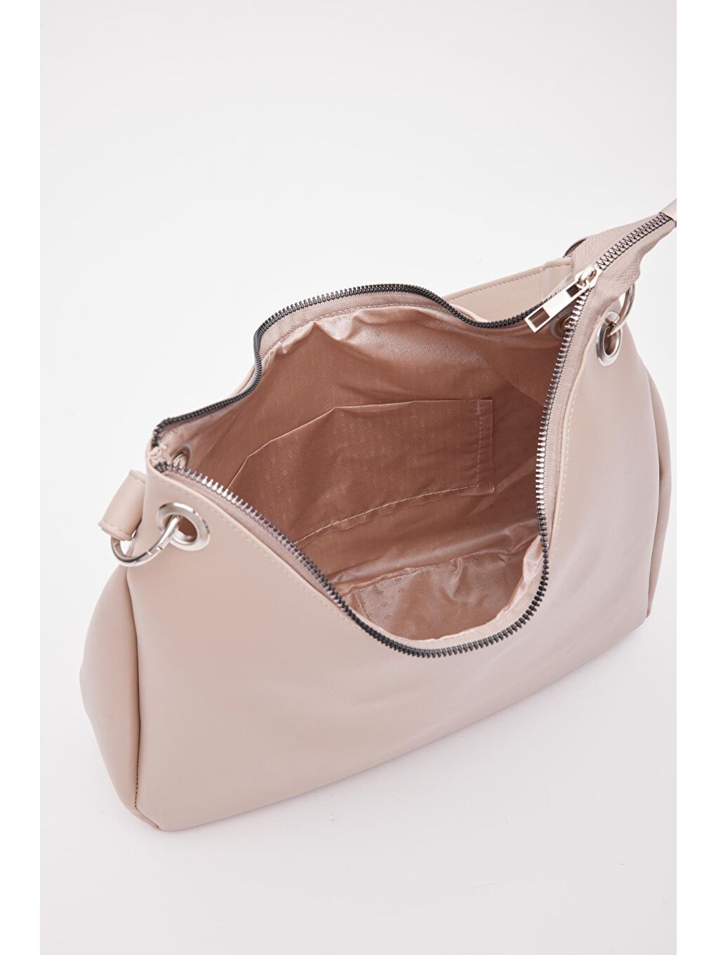 Valerie Oval Omuz Çantası Bej-3