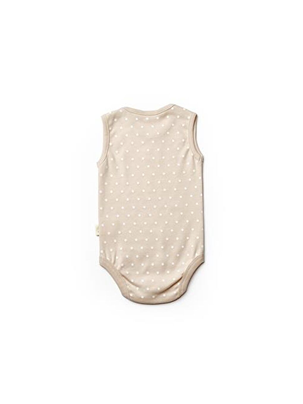 Bej Bebek 2'li Askılı Badi %100 Organik Pamuk-5