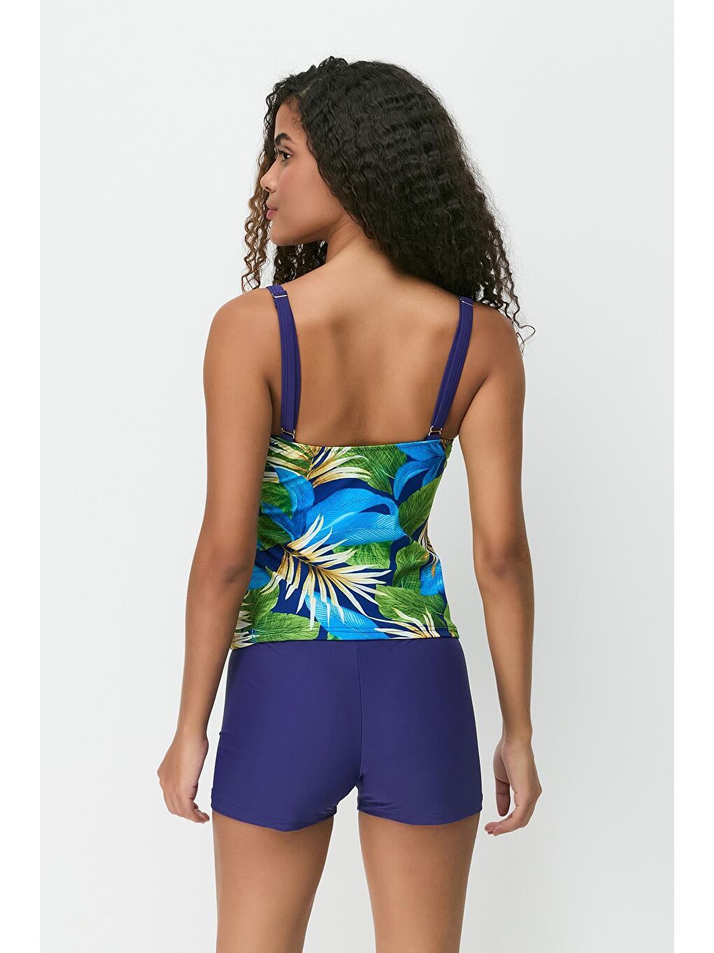 Şortlu Tankini 7757 Lacivert/Çok Renkli-1