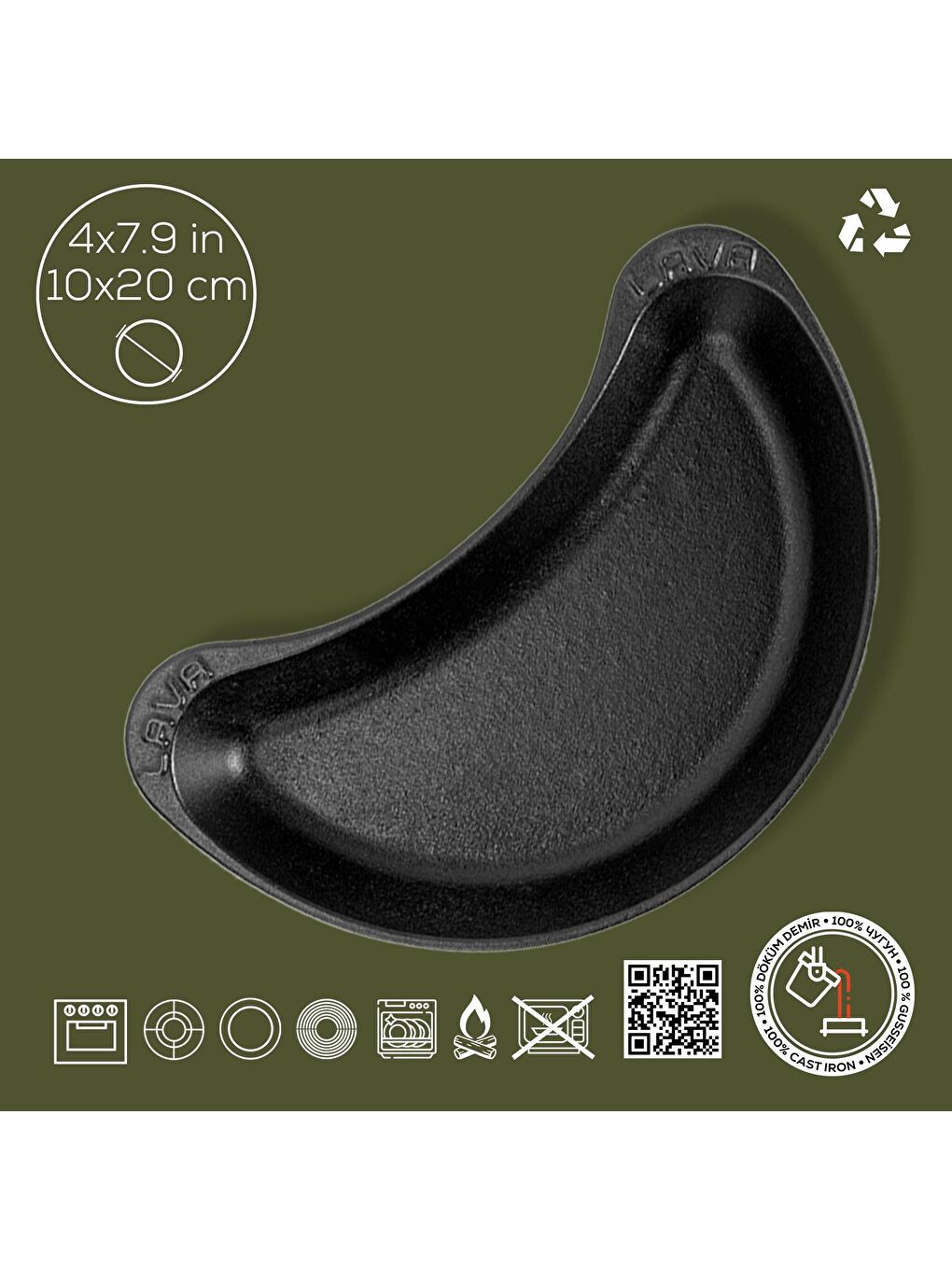 Siyah Böbrek Formlu Fajita Tabağı Ölçü 10x20cm.-1