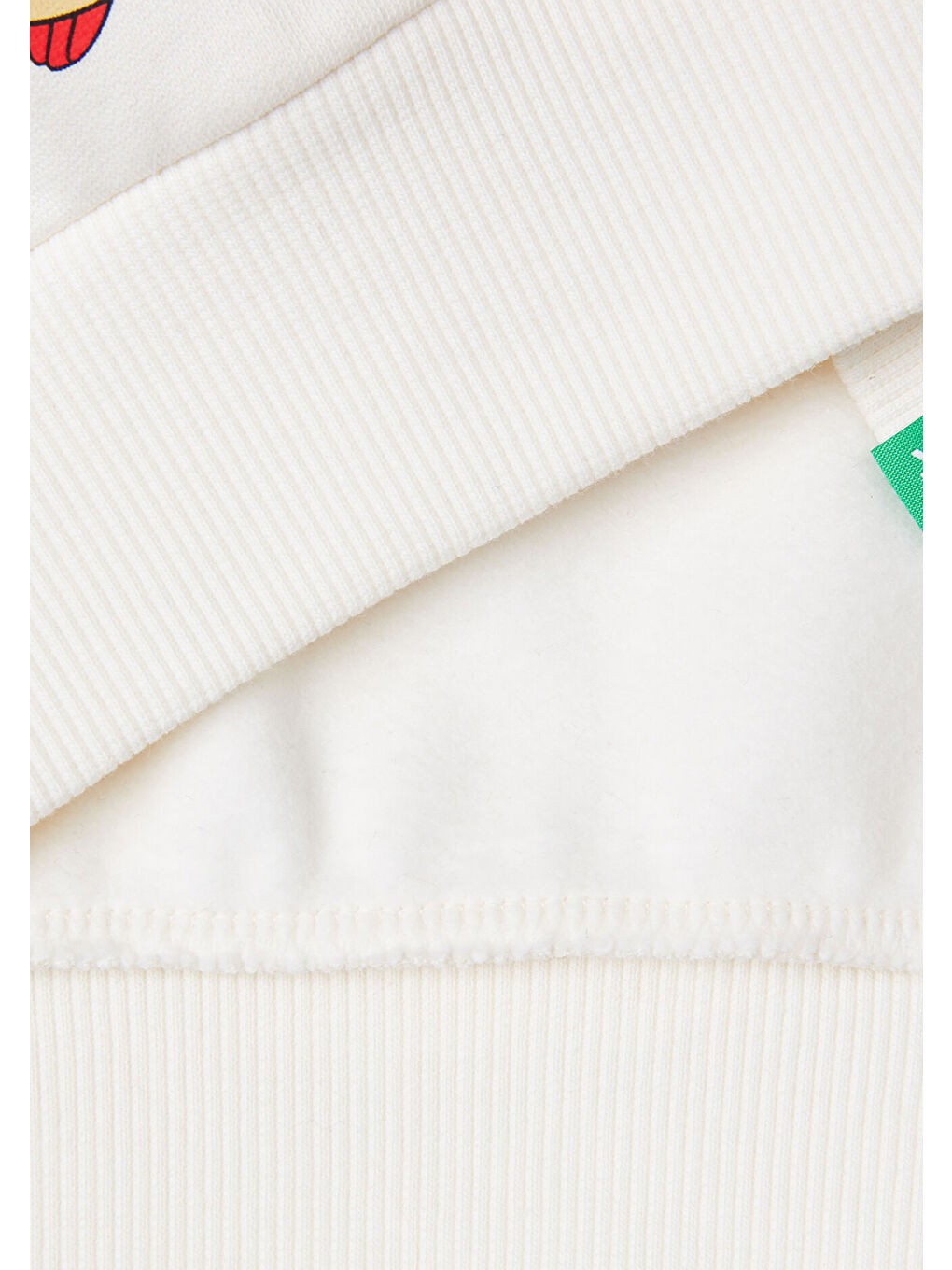 Erkek Çocuk Ekru Etek Ucu Logo Etiketli Mickey Mouse Baskılı Sweatshirt-2