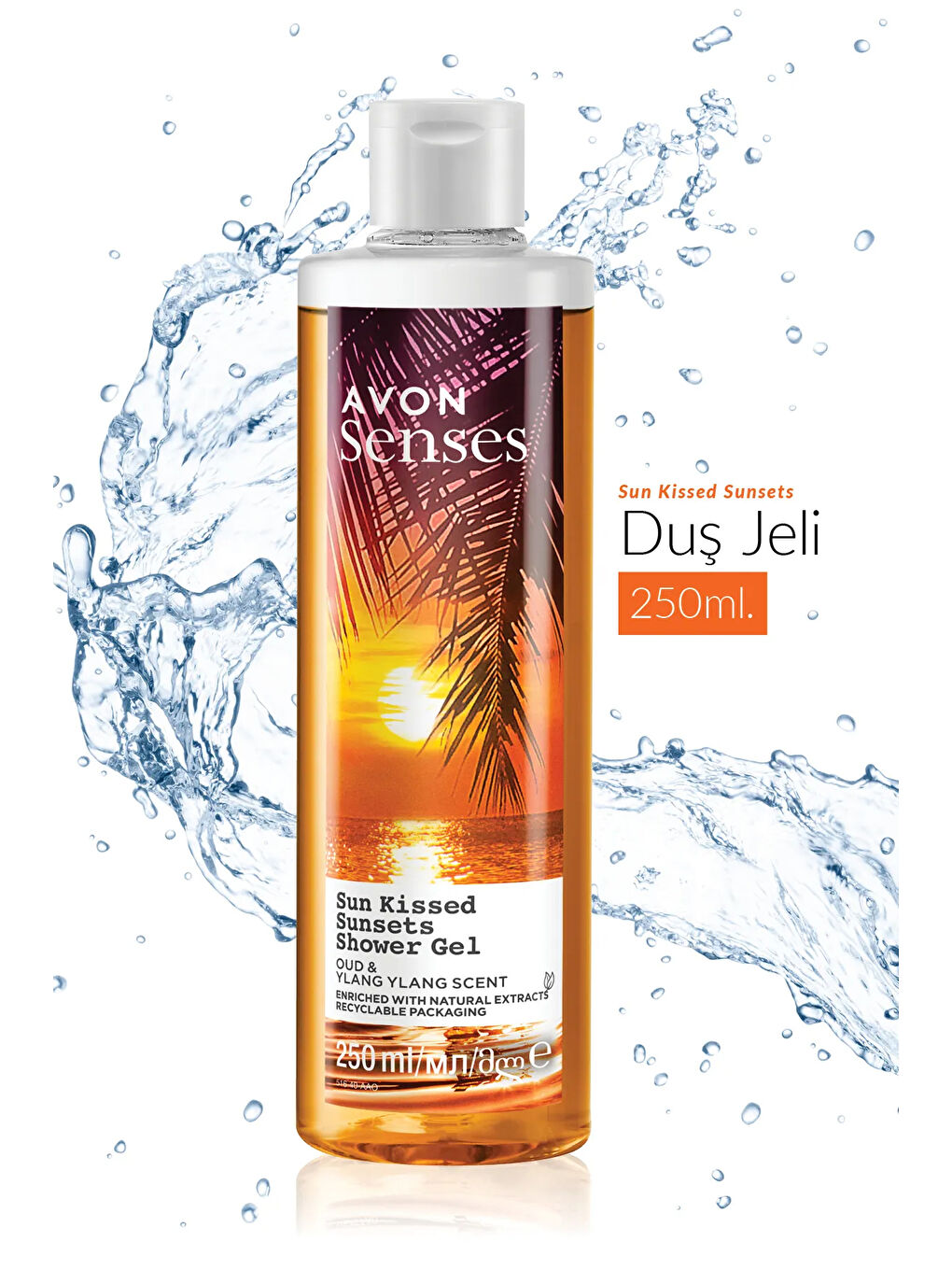 AVON Renksiz Senses Sun Kissed Sunsets Duş Jeli 250 Ml. Üçlü Set - 2