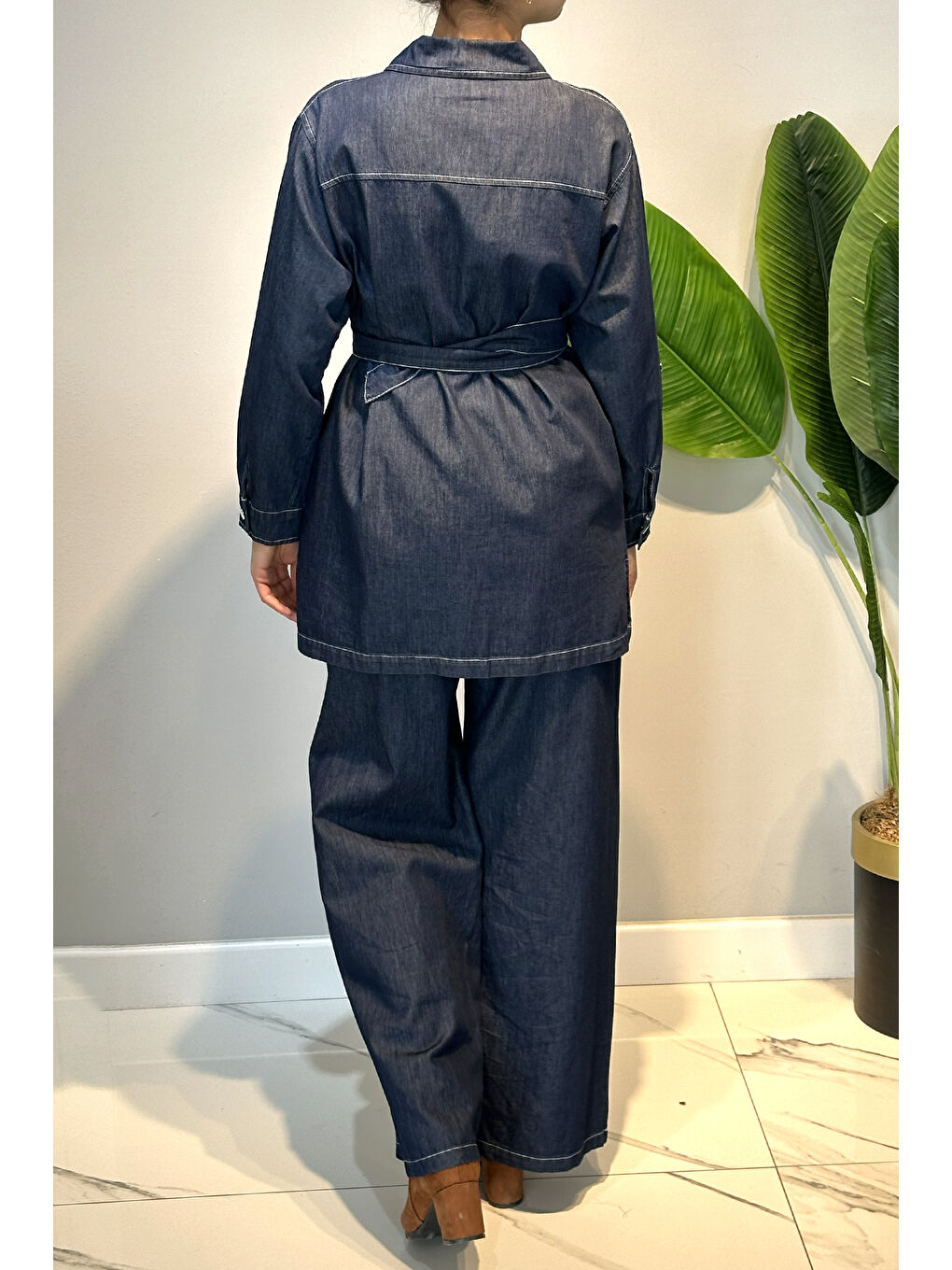 Ceket Pantolon Jean Takım 7443 Lacivert-3