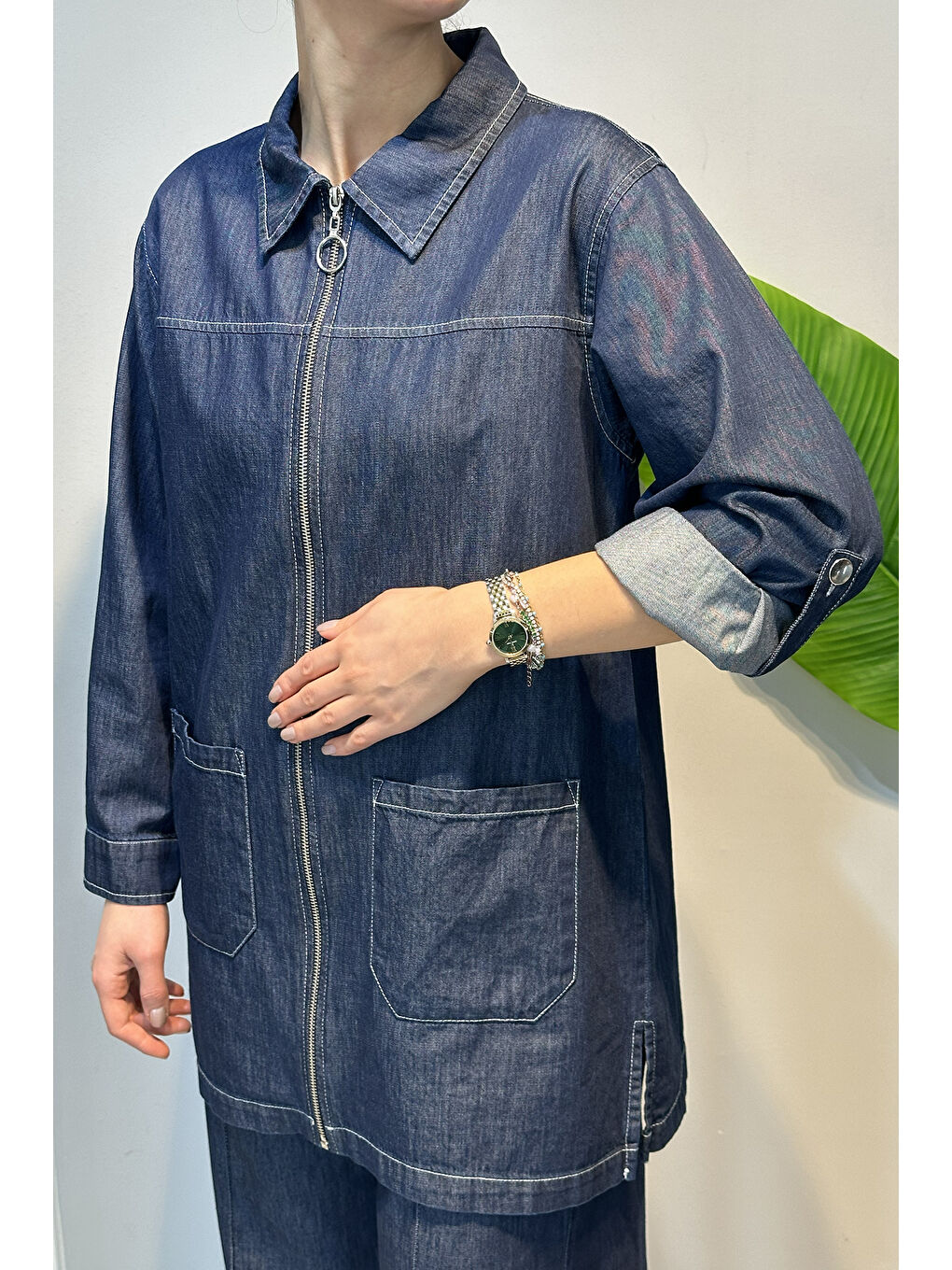 Ceket Pantolon Jean Takım 7443 Lacivert-4