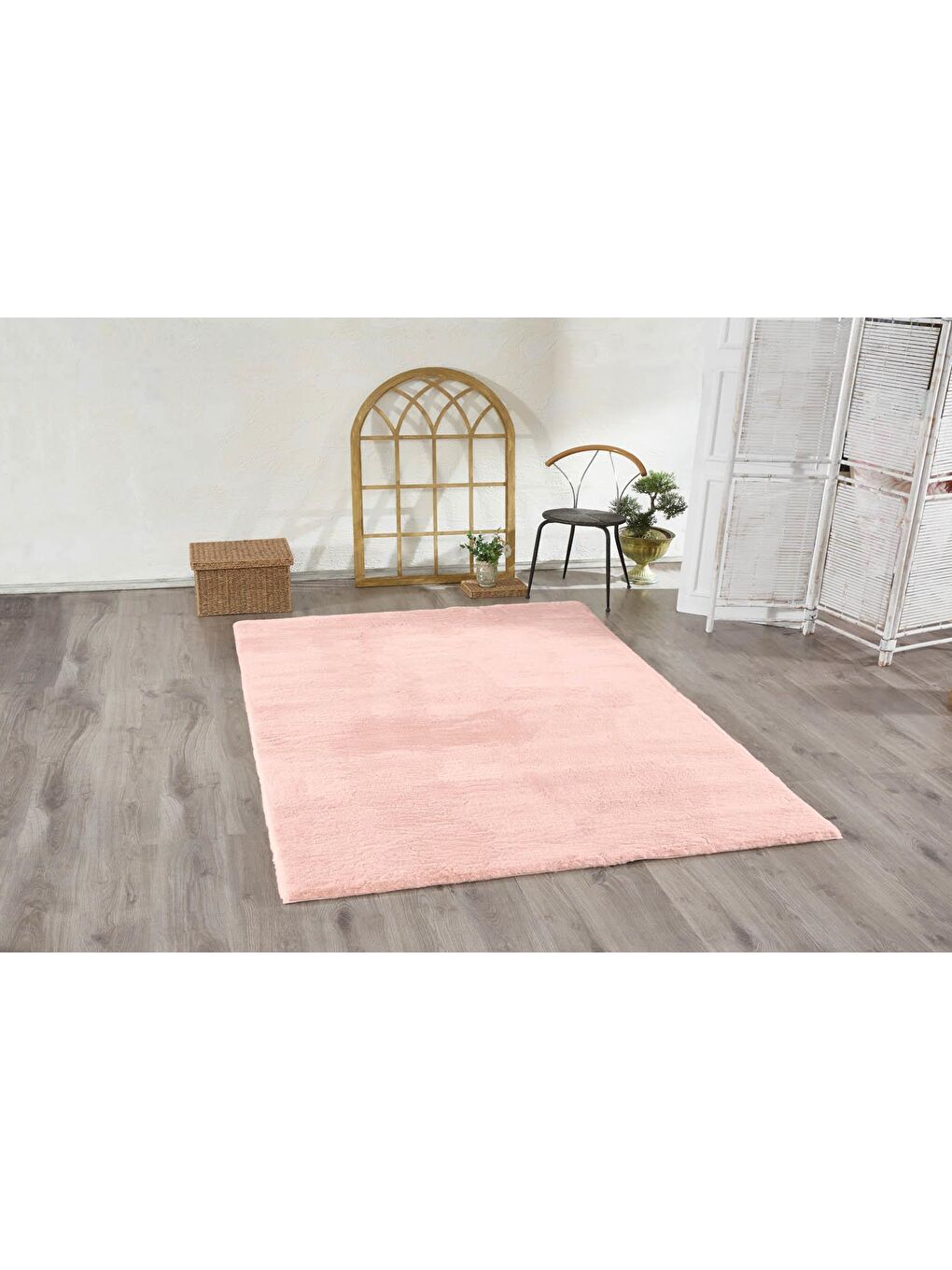 Pembe Kürk Halı 80x120 Pudra