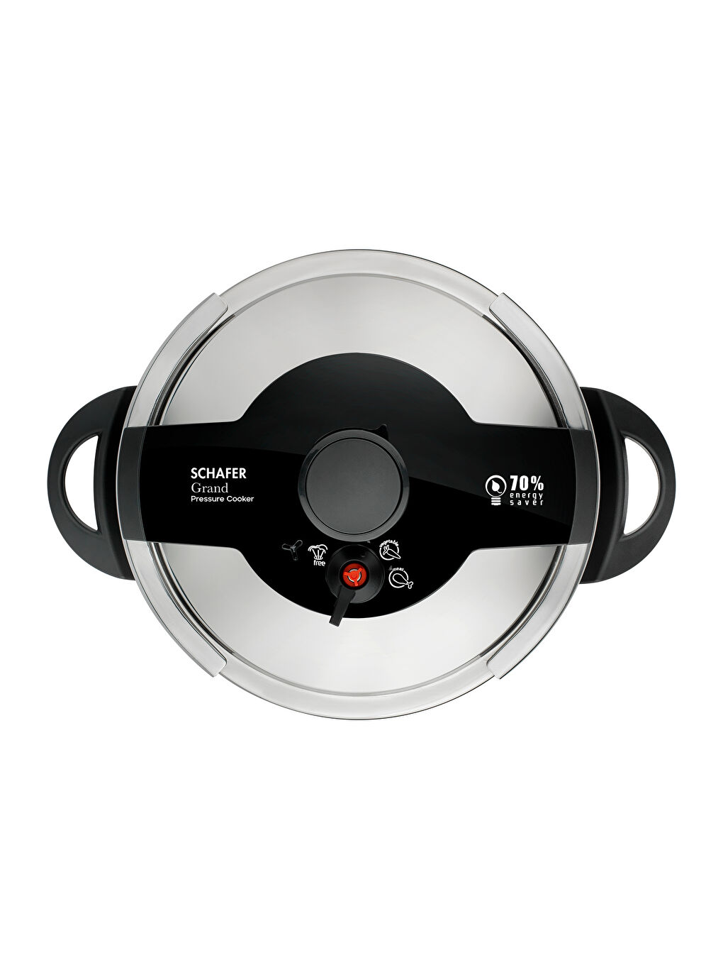 Grand Düdüklü Tencere 12 L-Siyah-3