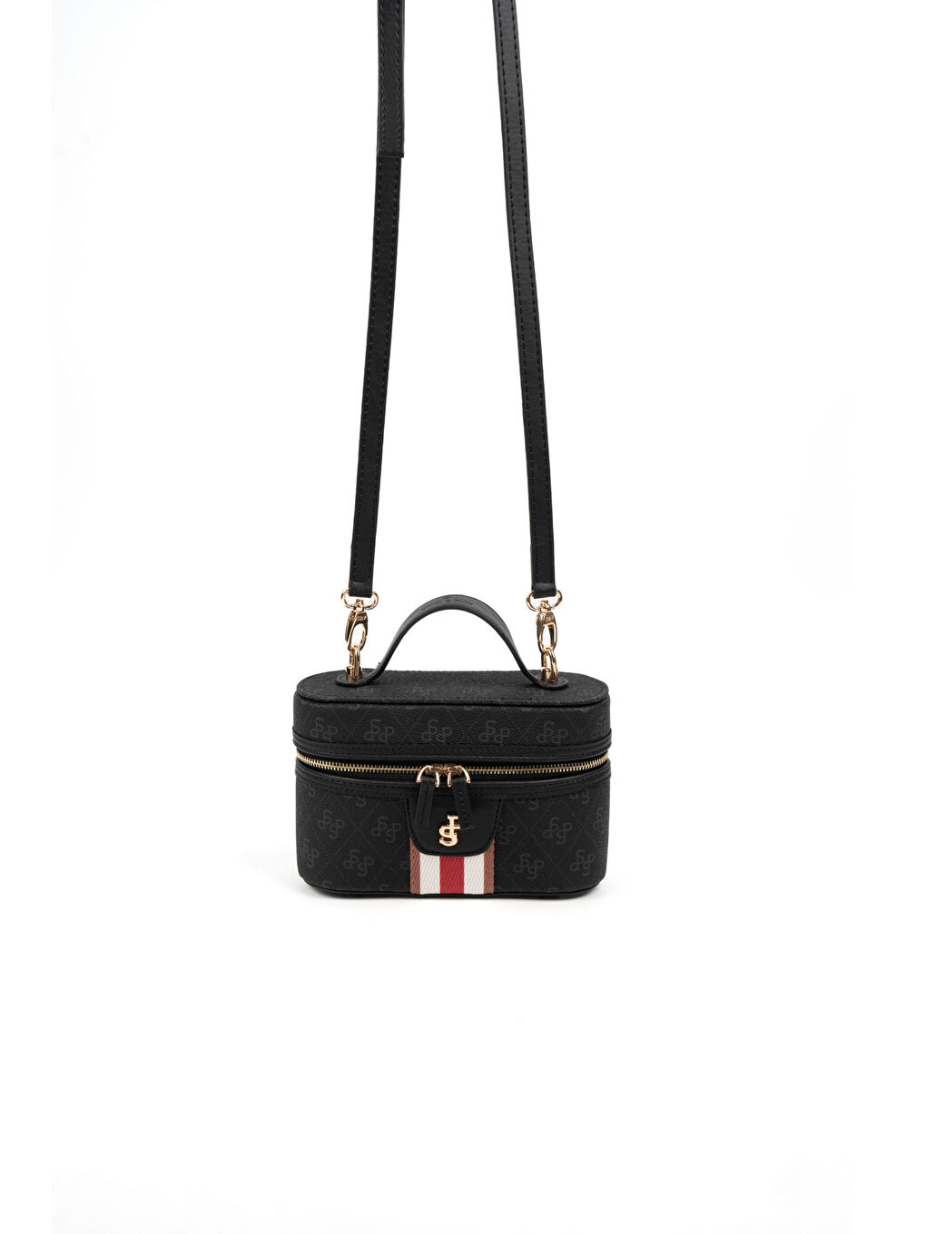 Siyah Kadın Çapraz Çanta 1195-47047 SILVER POLO ÇAPRAZ BAYAN ÇANTASI M178 SİYAH-MAT SİYAH (MP-1