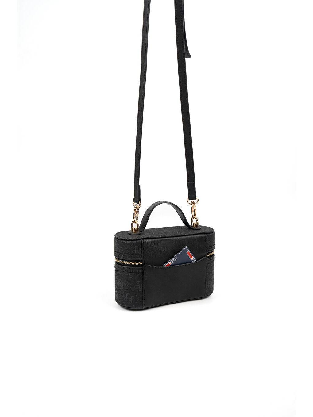 Siyah Kadın Çapraz Çanta 1195-47047 SILVER POLO ÇAPRAZ BAYAN ÇANTASI M178 SİYAH-MAT SİYAH (MP-4