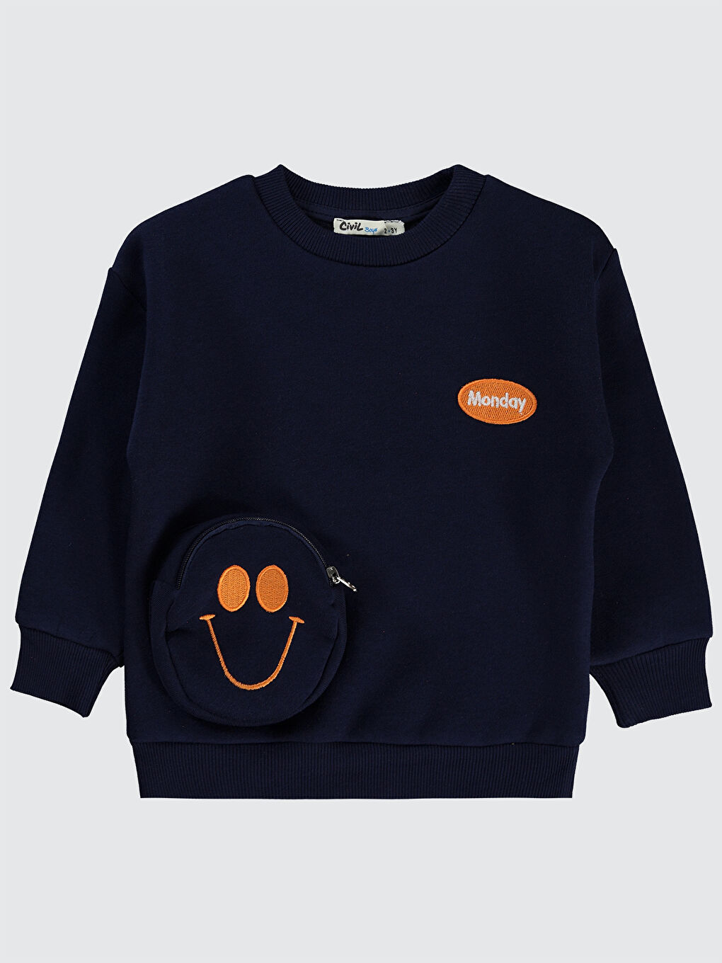 Civil Boys Erkek Çocuk Sweatshirt 2-5 Yaş Lacivert - 1