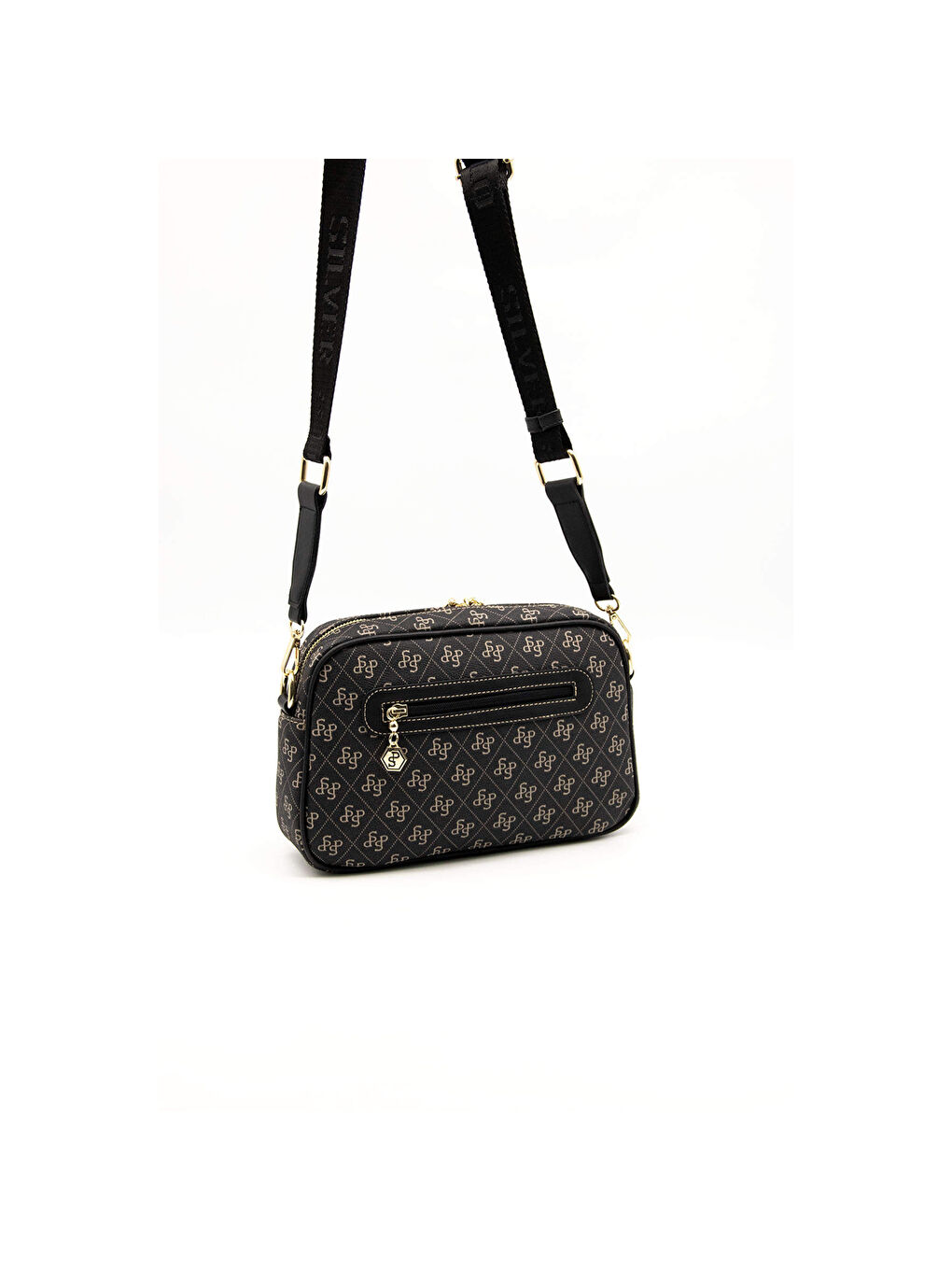 Gri Kadın Çapraz Çanta 1094-45341 SILVER POLO ÇAPRAZ BAYAN ÇANTASI M178 FÜME-MAT SİYAH-4