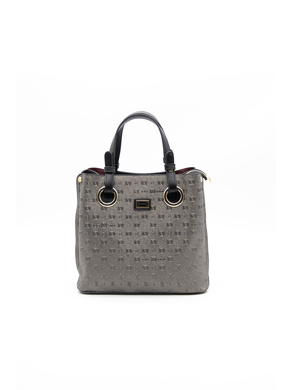 Siyah Kadın Omuz Çantası 975-38947 BAYAN ÇANTASI M46 PLATİN-MAT SİYAH