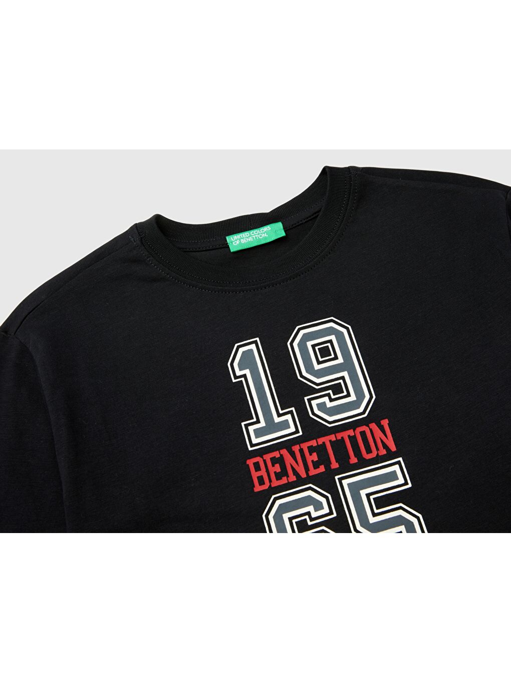 United Colors Of Benetton Erkek Çocuk Siyah Önü Çok Renkli Logo Baskılı Uzun Kollu  Sweatshırt - 2