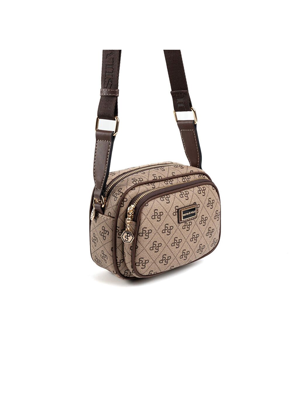 Bej Kadın Çapraz Çanta 1111-47418 SILVER POLO ÇAPRAZ BAYAN ÇANTASI M178 KOYU BEJ-MAT KAHVE-1