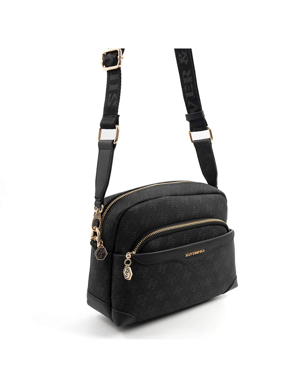 Kadın SP1201-M178 SILVER POLO Çapraz Çanta Siyah-1