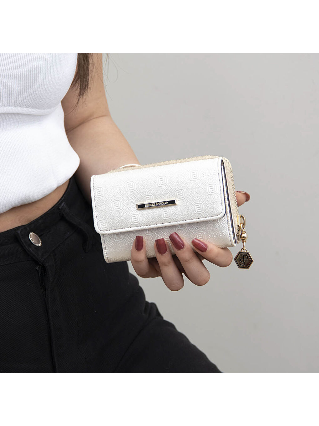 Beyaz Kadın Cüzdan & Kartlık 1100-42415 BAYAN CÜZDAN M46 SEDEF-MAT S.NUT-2