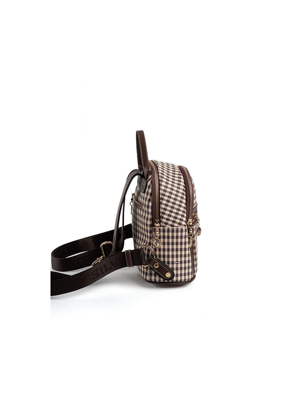 Kahverengi Kadın 983-47770 SILVER POLO SIRT ÇANTASI M191 KAHVE SARI-MAT KAHVE-3