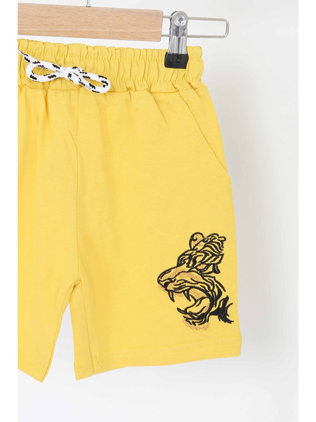 Sarı Kız Çocuk Sari Baskılı Şort - 27336-1